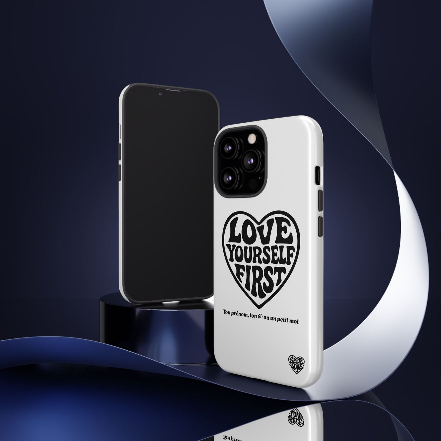 Love Yourself First - Coque iPhone (blanc)