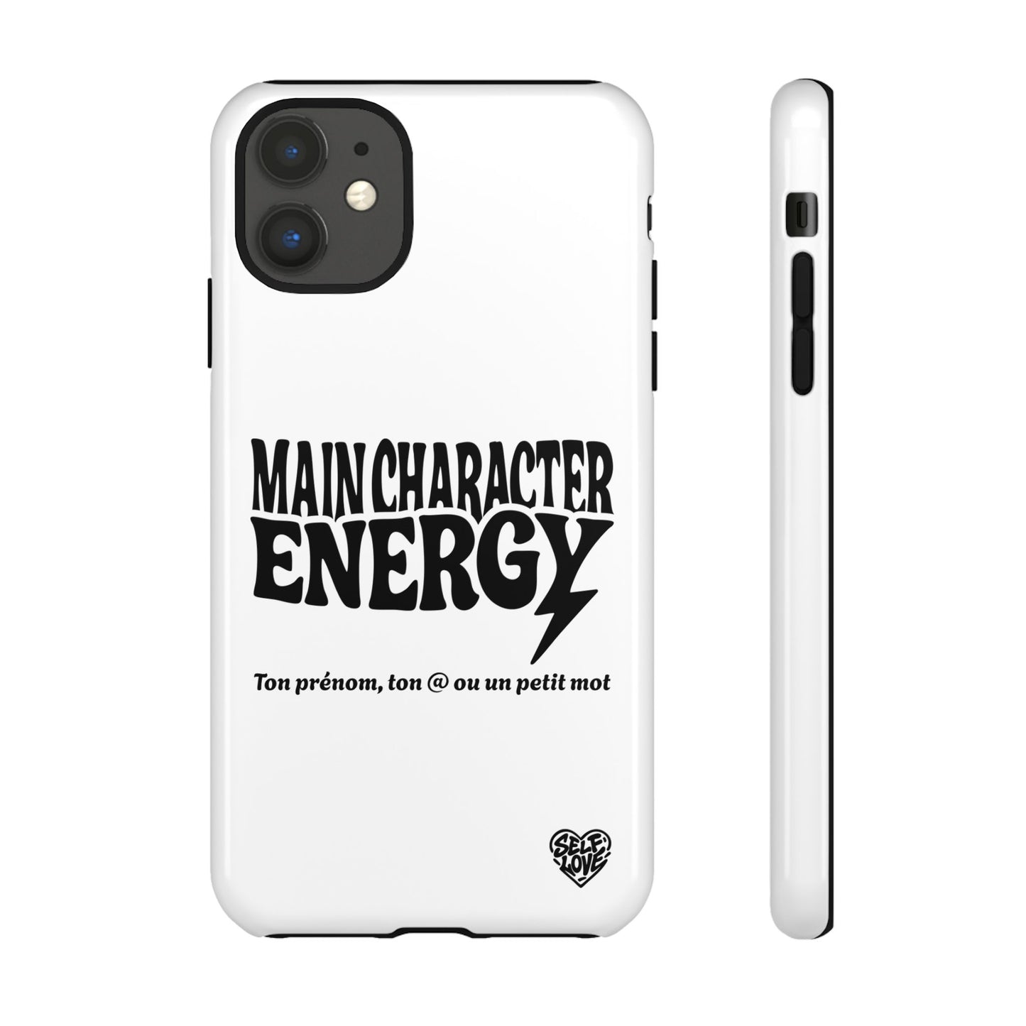Main Character Energy - Coque iPhone (blanc)