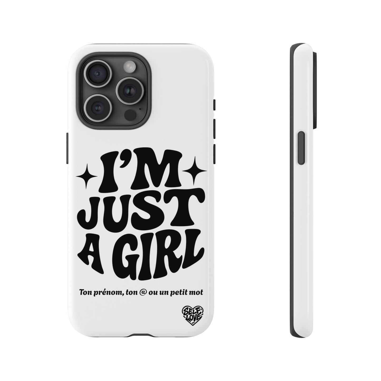 Im Just A Girl - Coque iPhone (blanc)