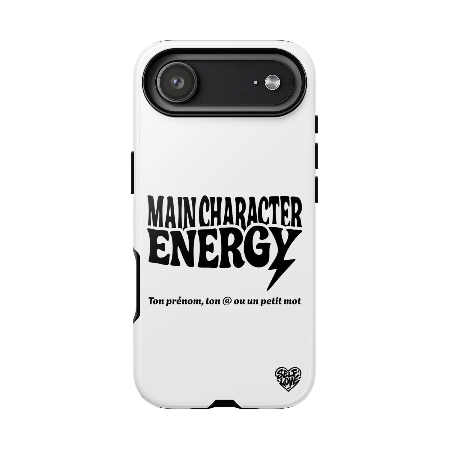 Main Character Energy - Coque iPhone (blanc)