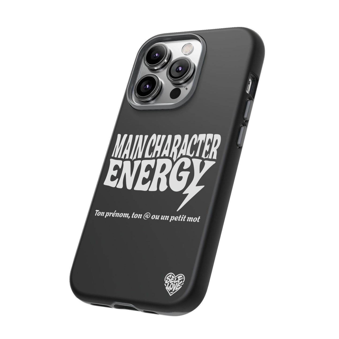Main Character Energy - Coque iPhone (noir)