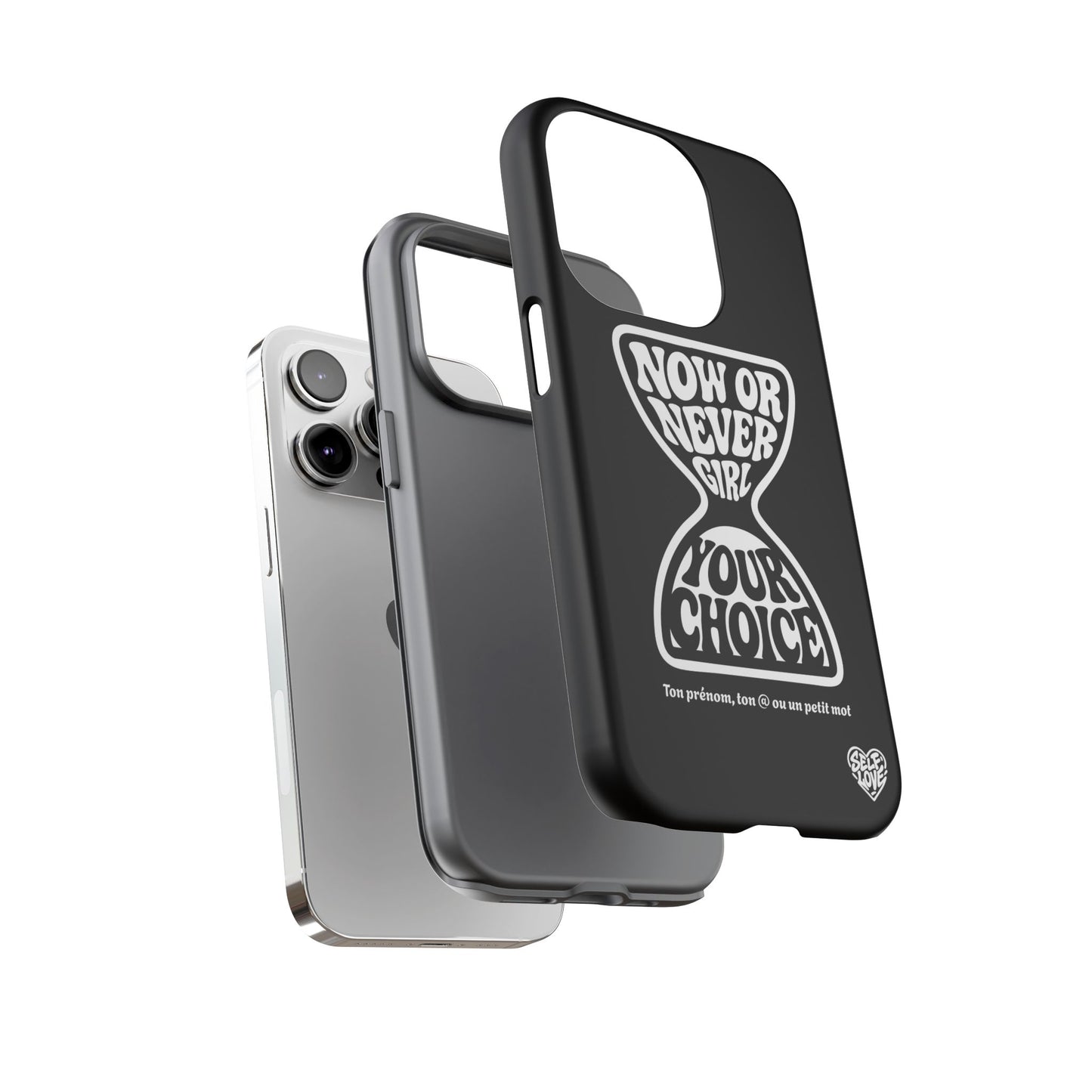 Now Or Never Girl - Coque iPhone (noir)