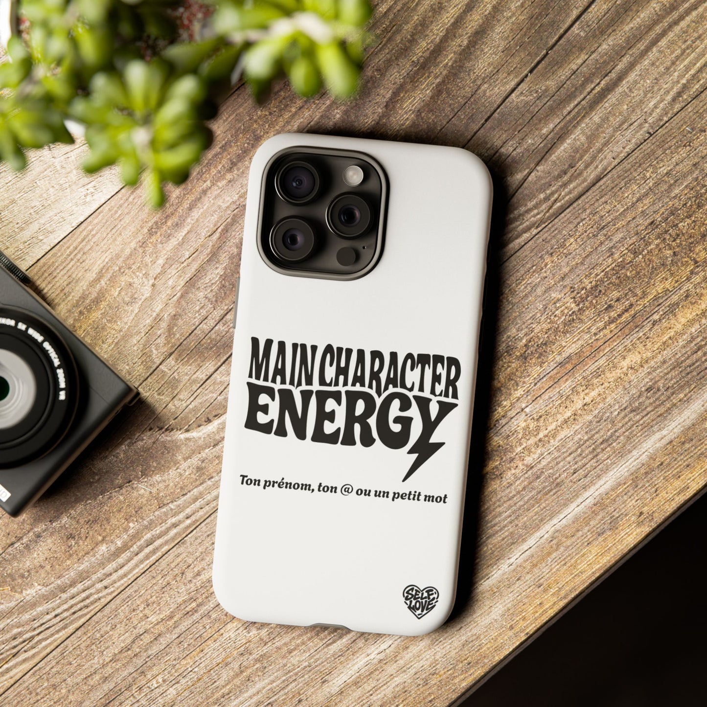 Main Character Energy - Coque iPhone (blanc)
