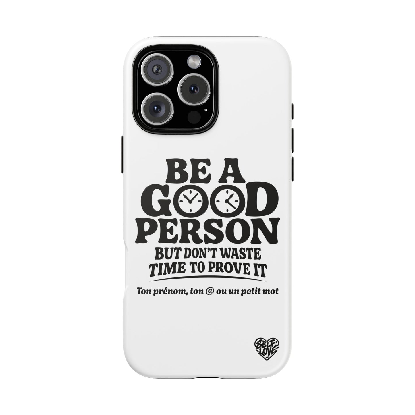 Be A Good Person - Coque iPhone (blanc)