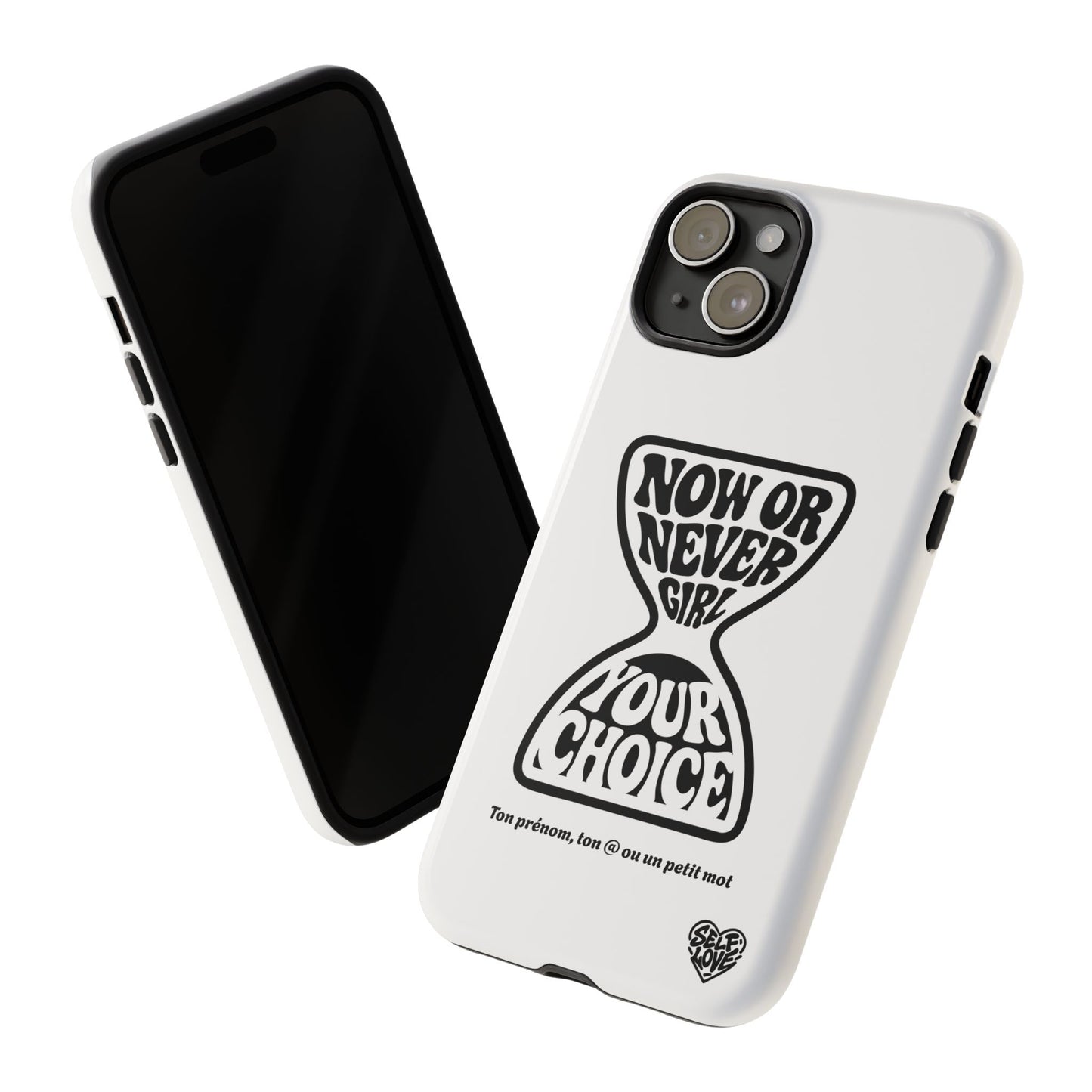 Now Or Never Girl - Coque iPhone (blanc)