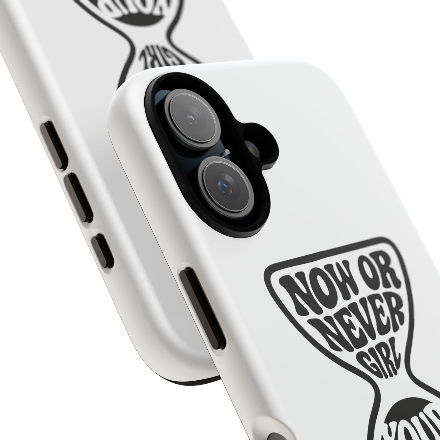 Now Or Never Girl - Coque iPhone (blanc)
