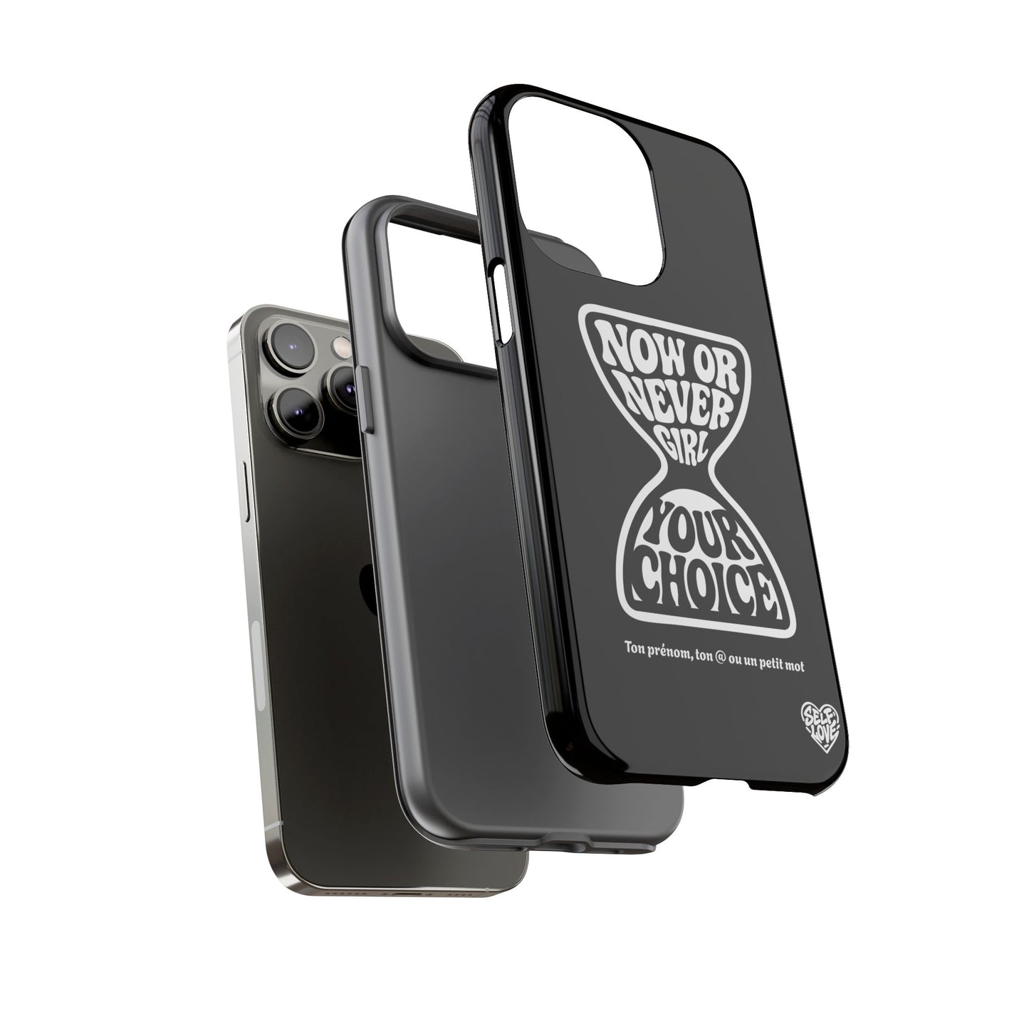 Now Or Never Girl - Coque iPhone (noir)