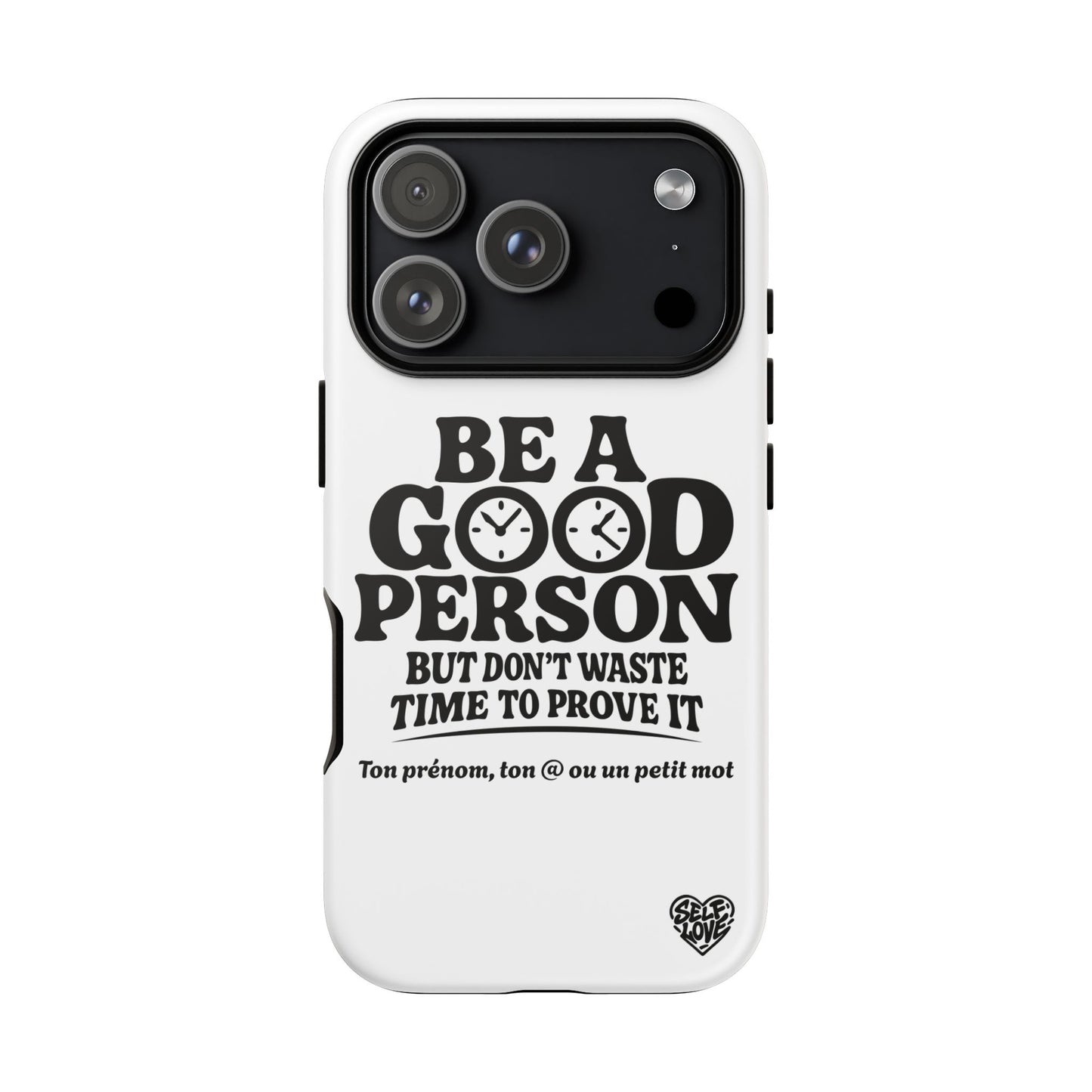 Be A Good Person - Coque iPhone (blanc)