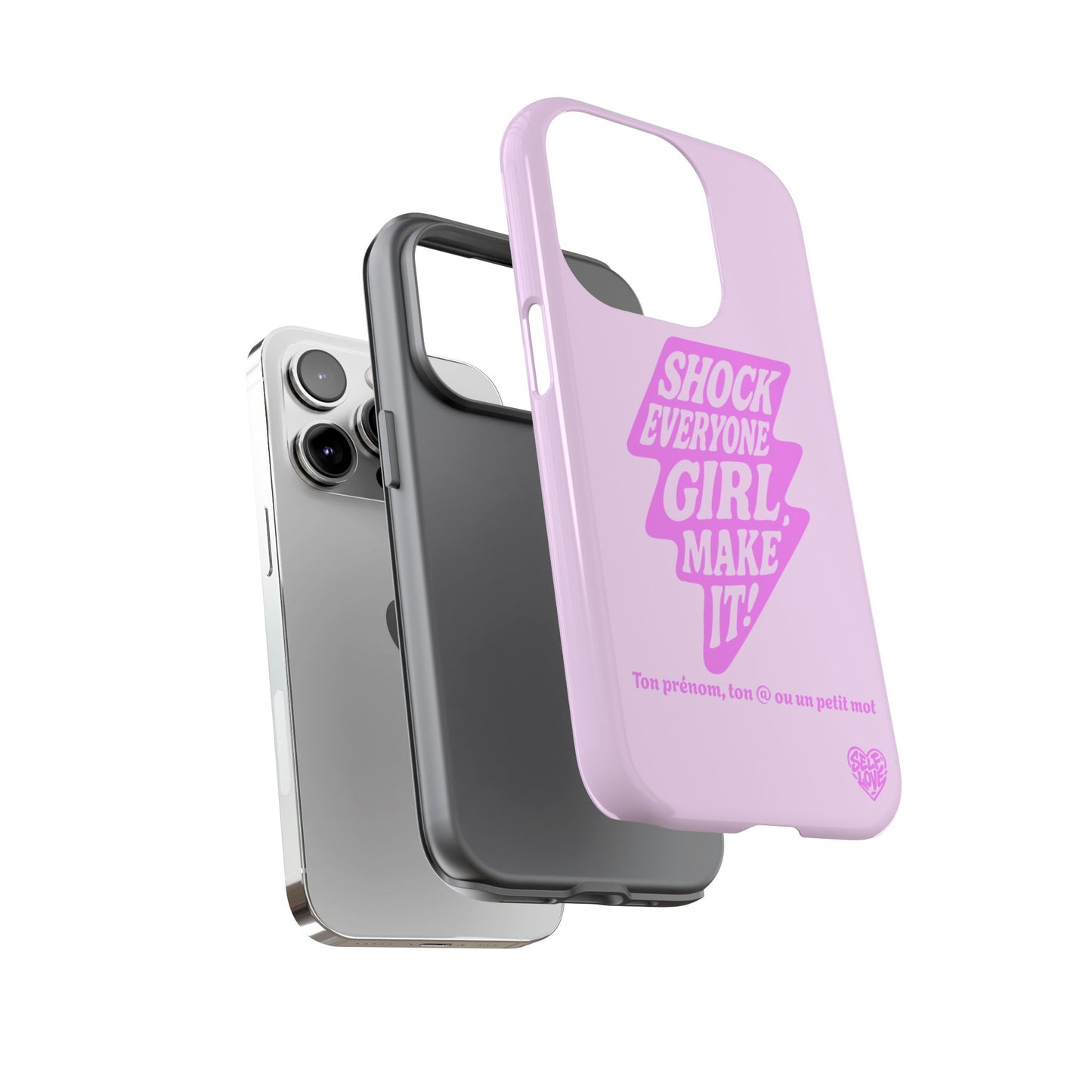 Shock Everyone - Coque iPhone (rose)