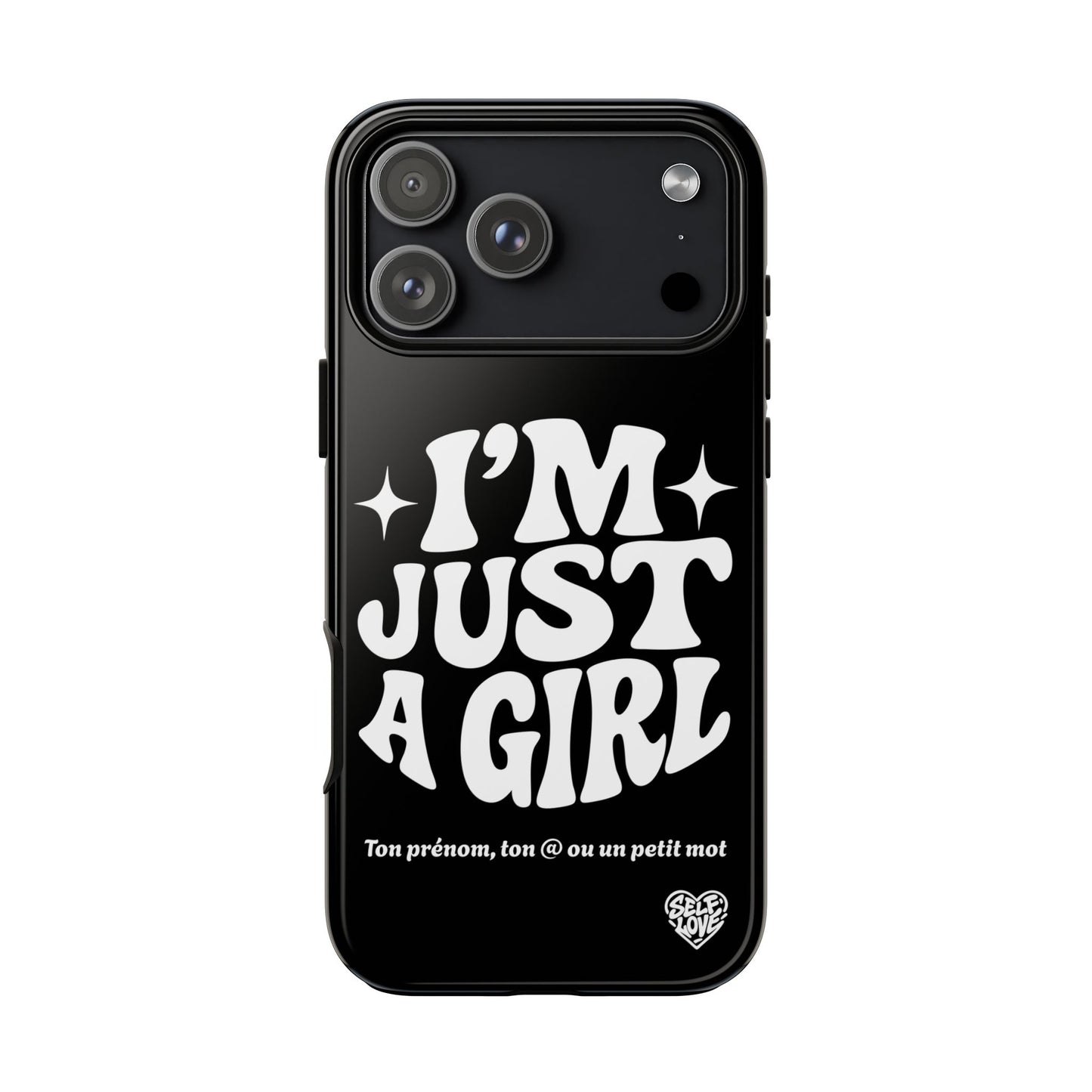 Im Just A Girl - Coque iPhone (noir)