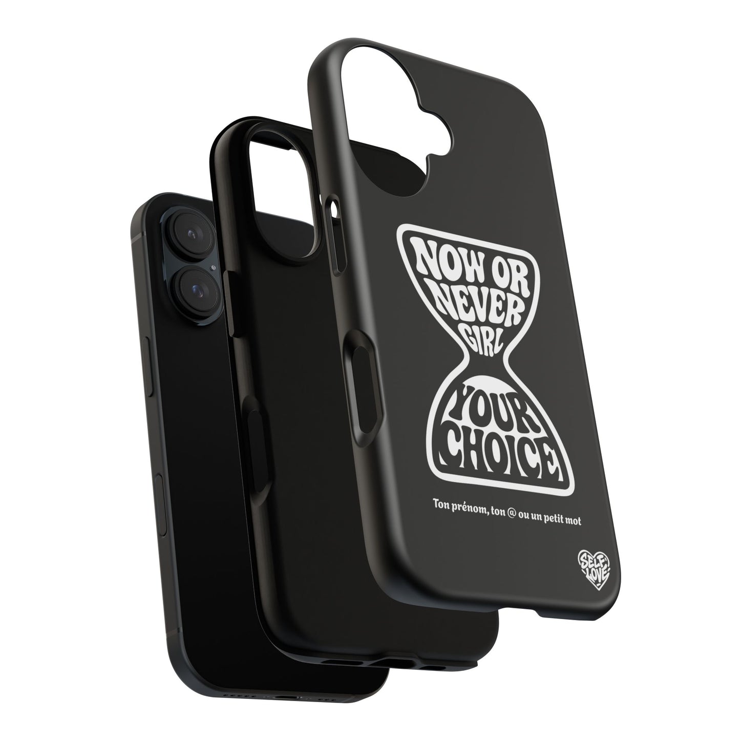 Now Or Never Girl - Coque iPhone (noir)