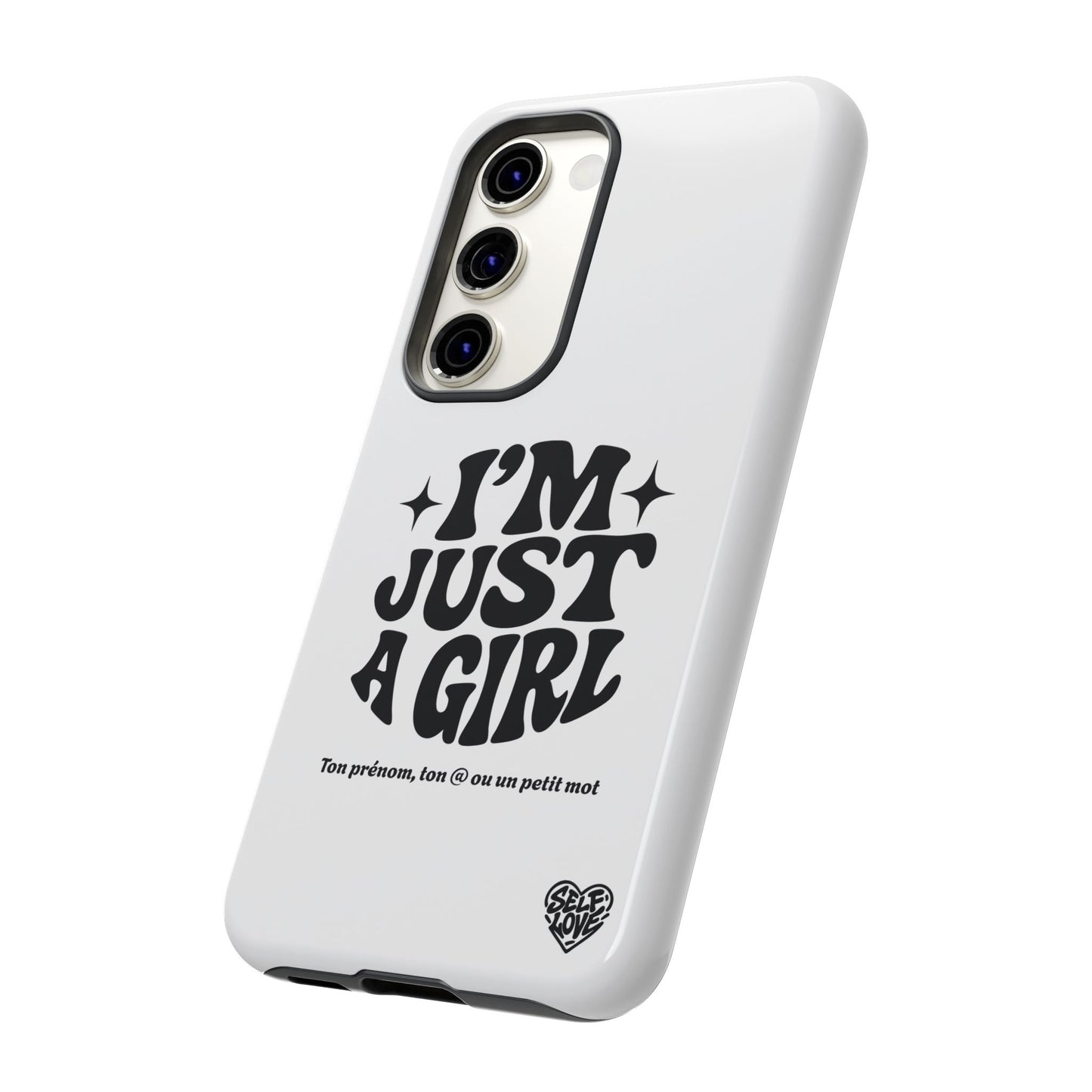 Im Just A Girl - Coque Samsung (blanc)