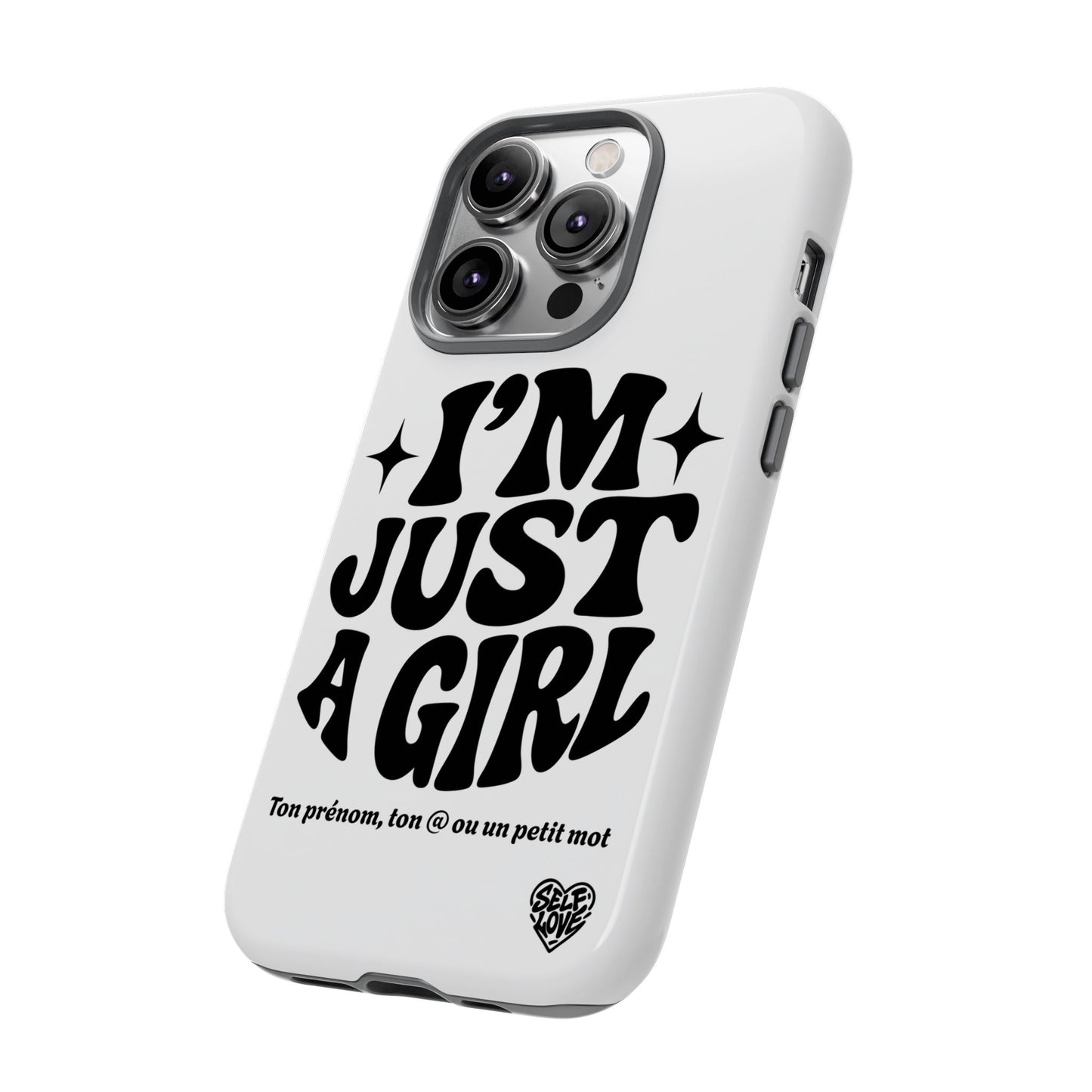 Im Just A Girl - Coque iPhone (blanc)