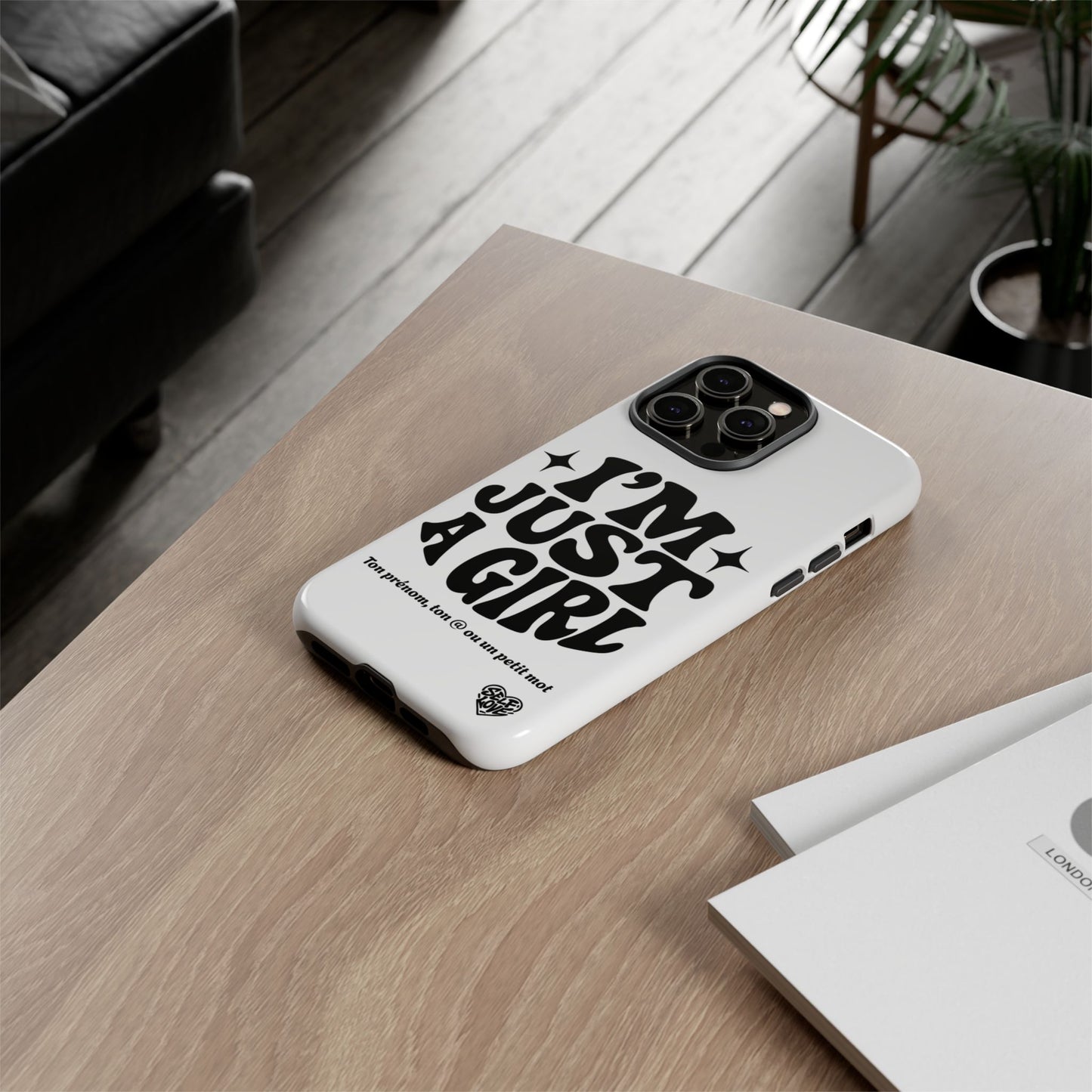Im Just A Girl - Coque iPhone (blanc)