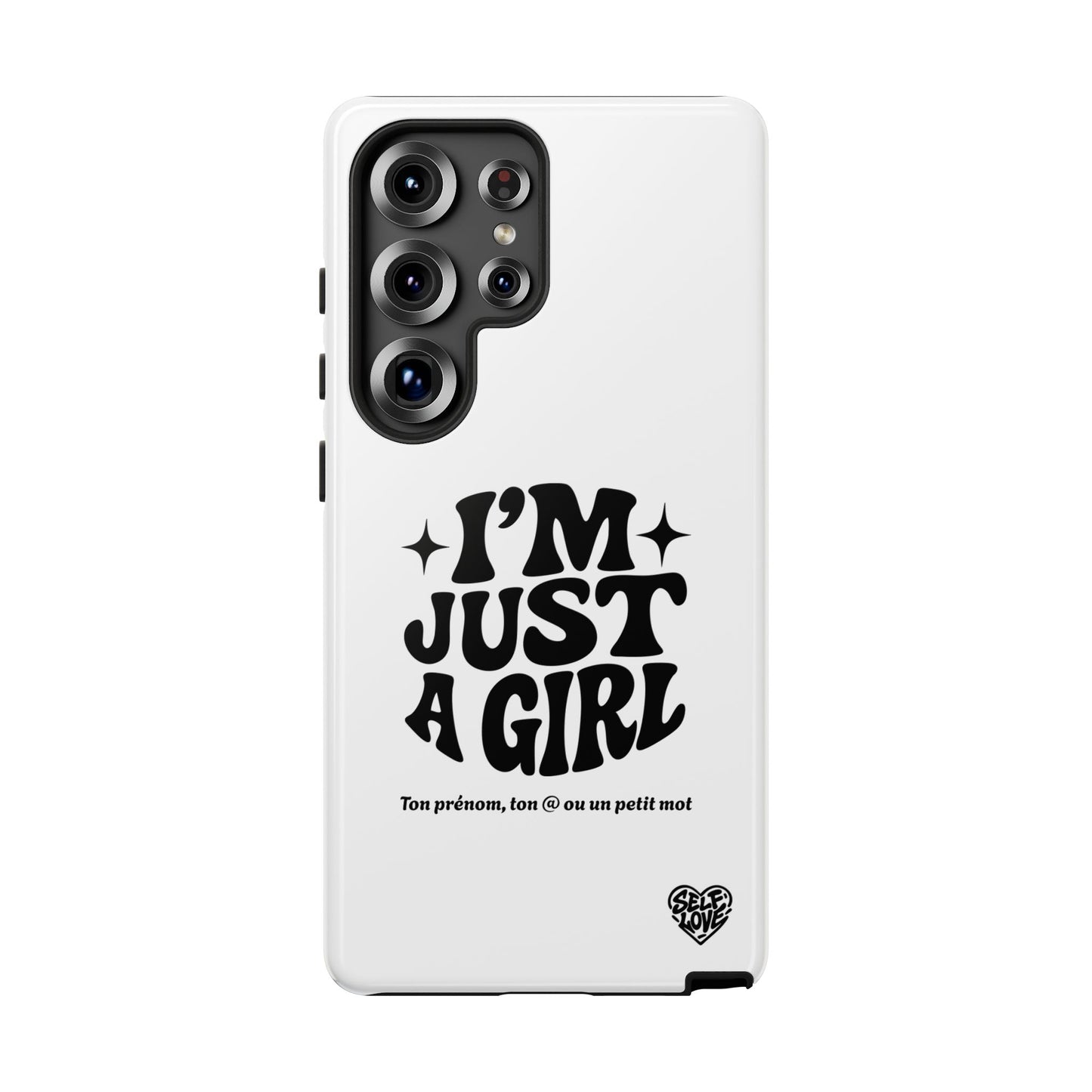 Im Just A Girl - Coque Samsung (blanc)