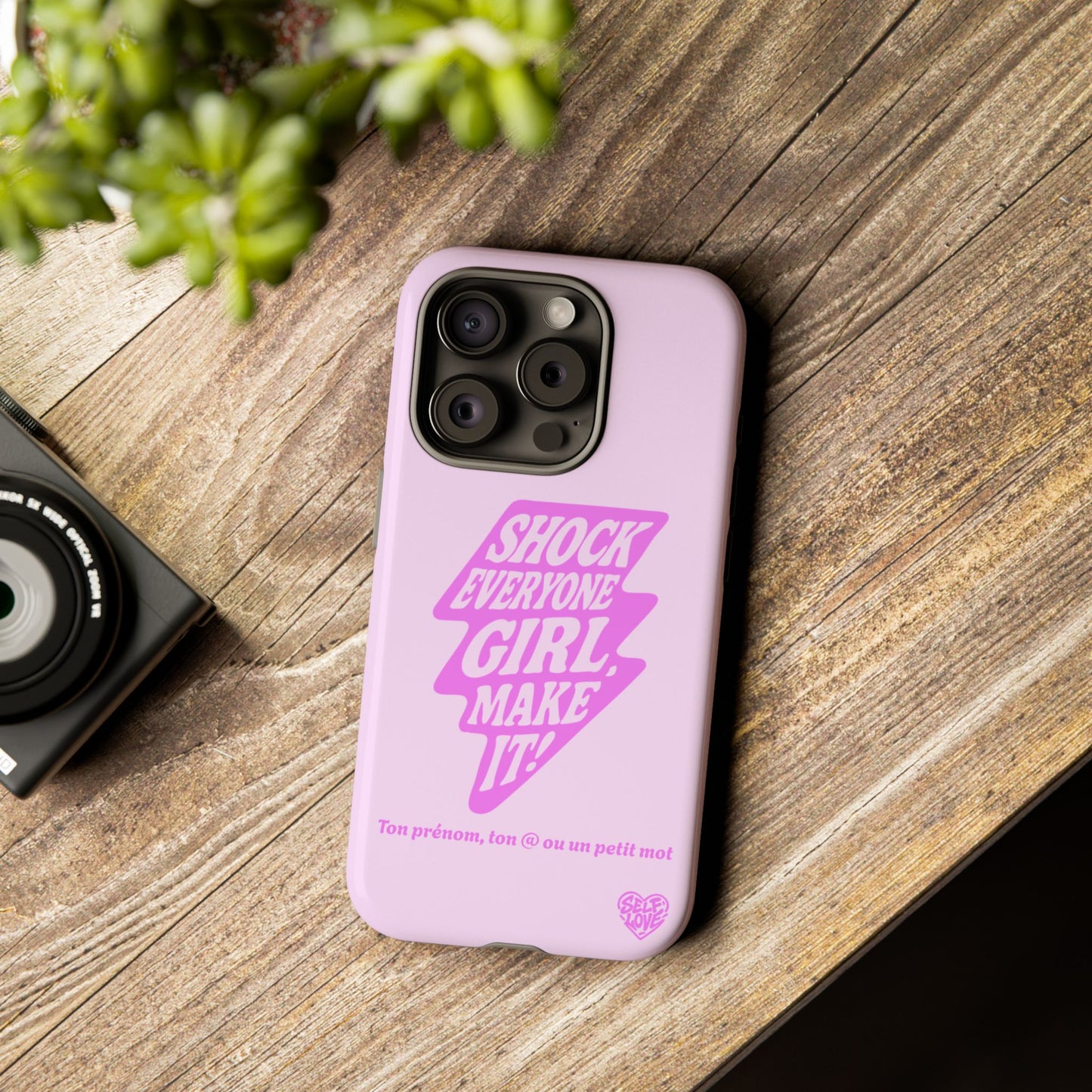 Shock Everyone - Coque iPhone (rose)