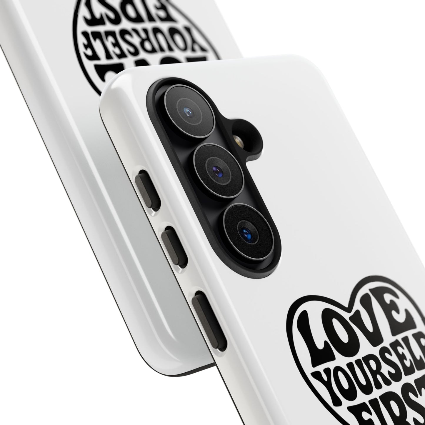 Love Yourself First - Coque Samsung (blanc)