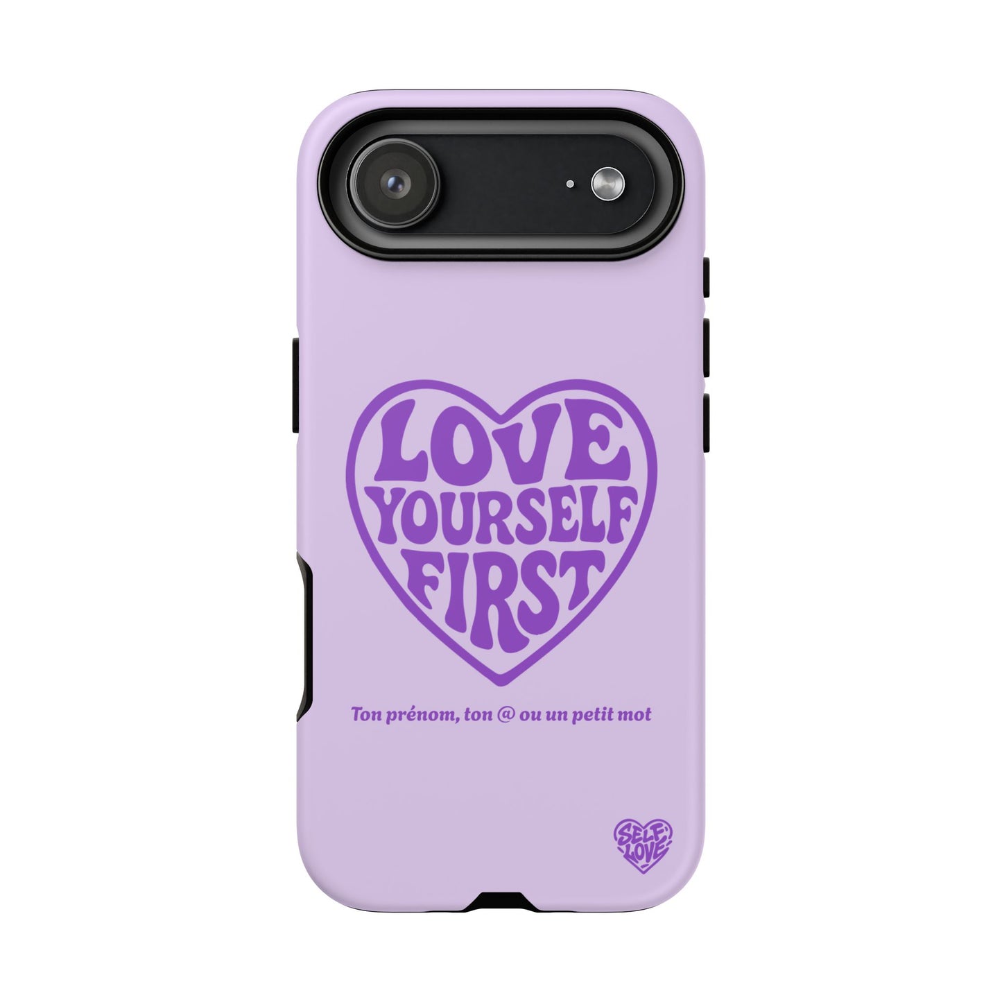 Love Yourself First - Coque iPhone (violet)