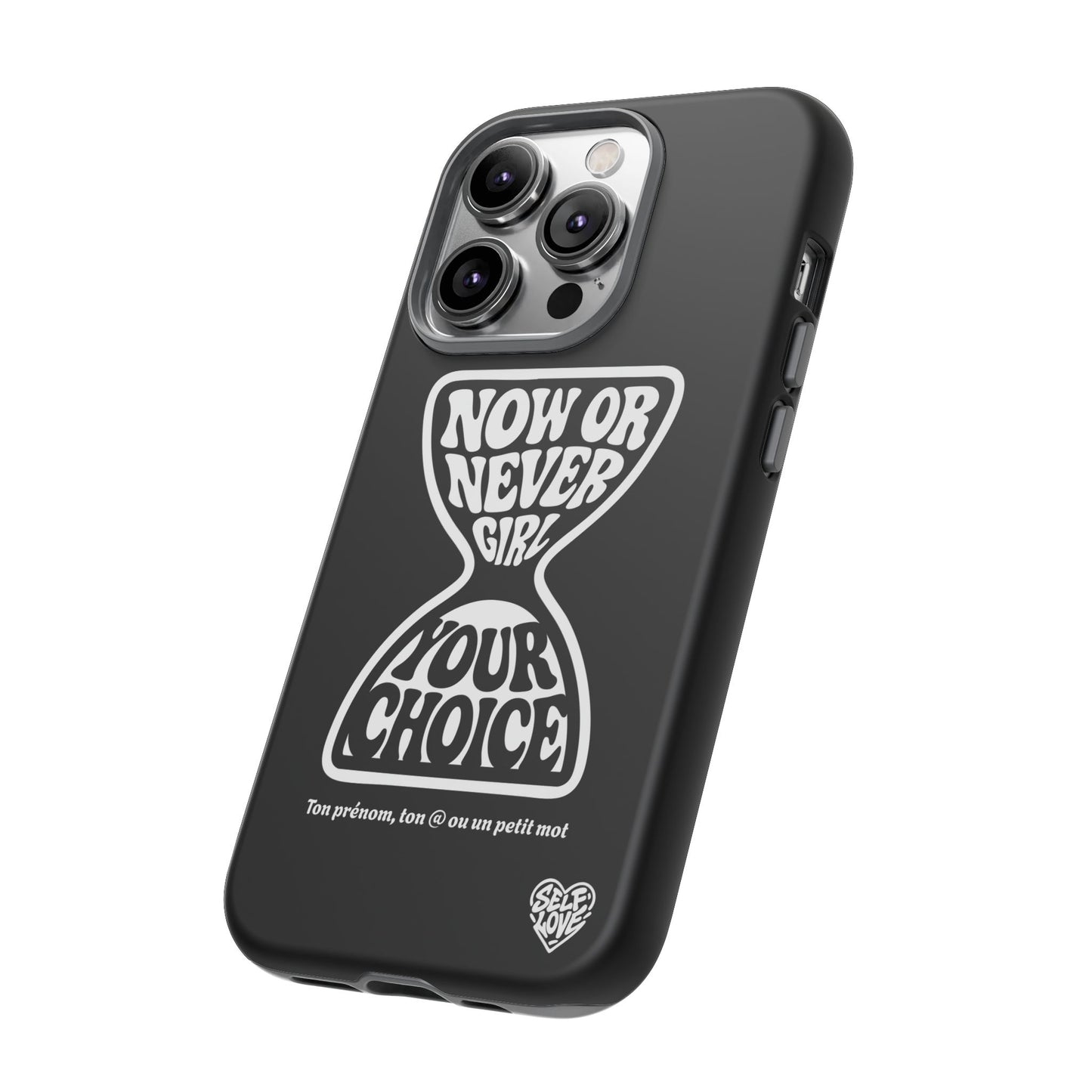 Now Or Never Girl - Coque iPhone (noir)