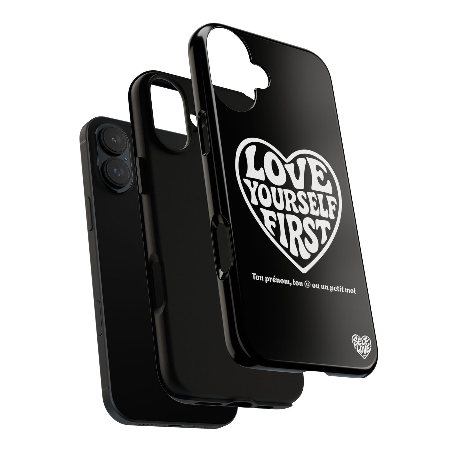 Love Yourself First - Coque iPhone (noir)