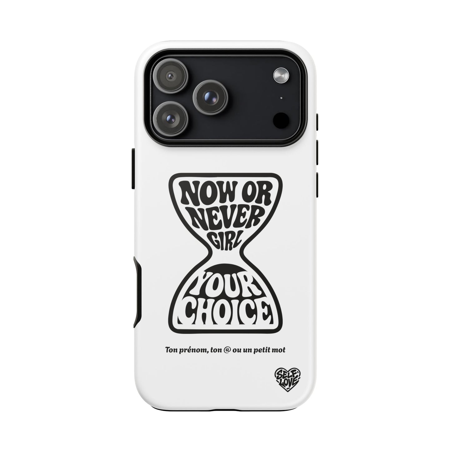 Now Or Never Girl - Coque iPhone (blanc)