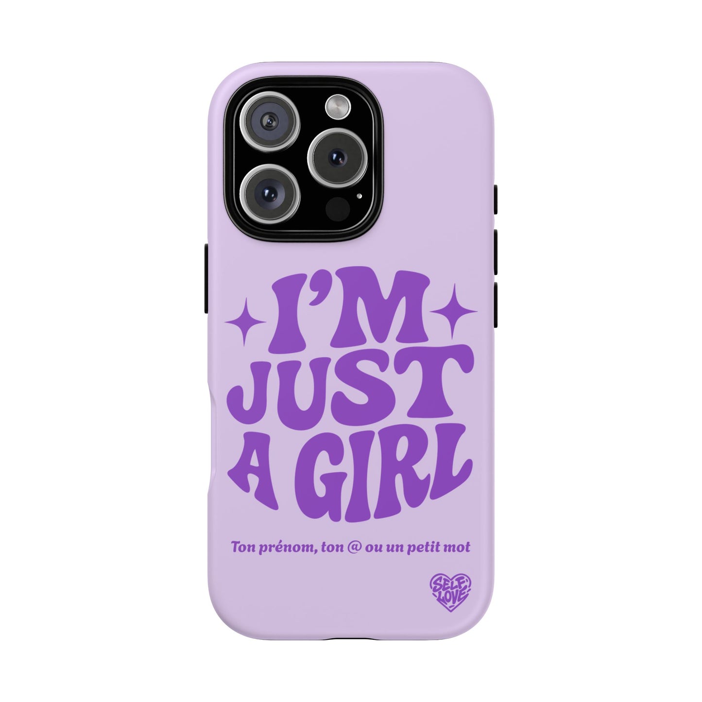 Im Just A Girl - Coque iPhone (violet)