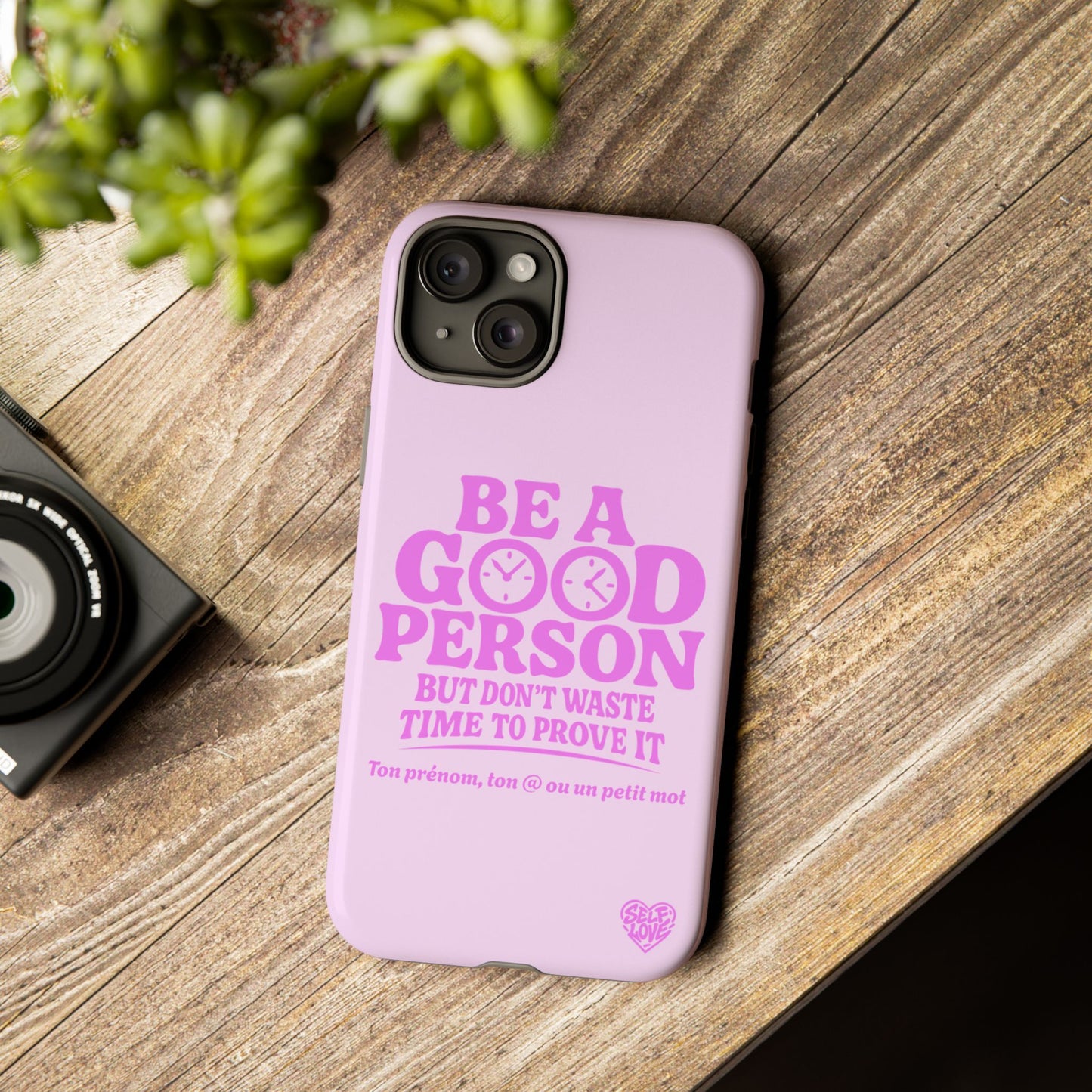 Be A Good Person - Coque iPhone (rose)