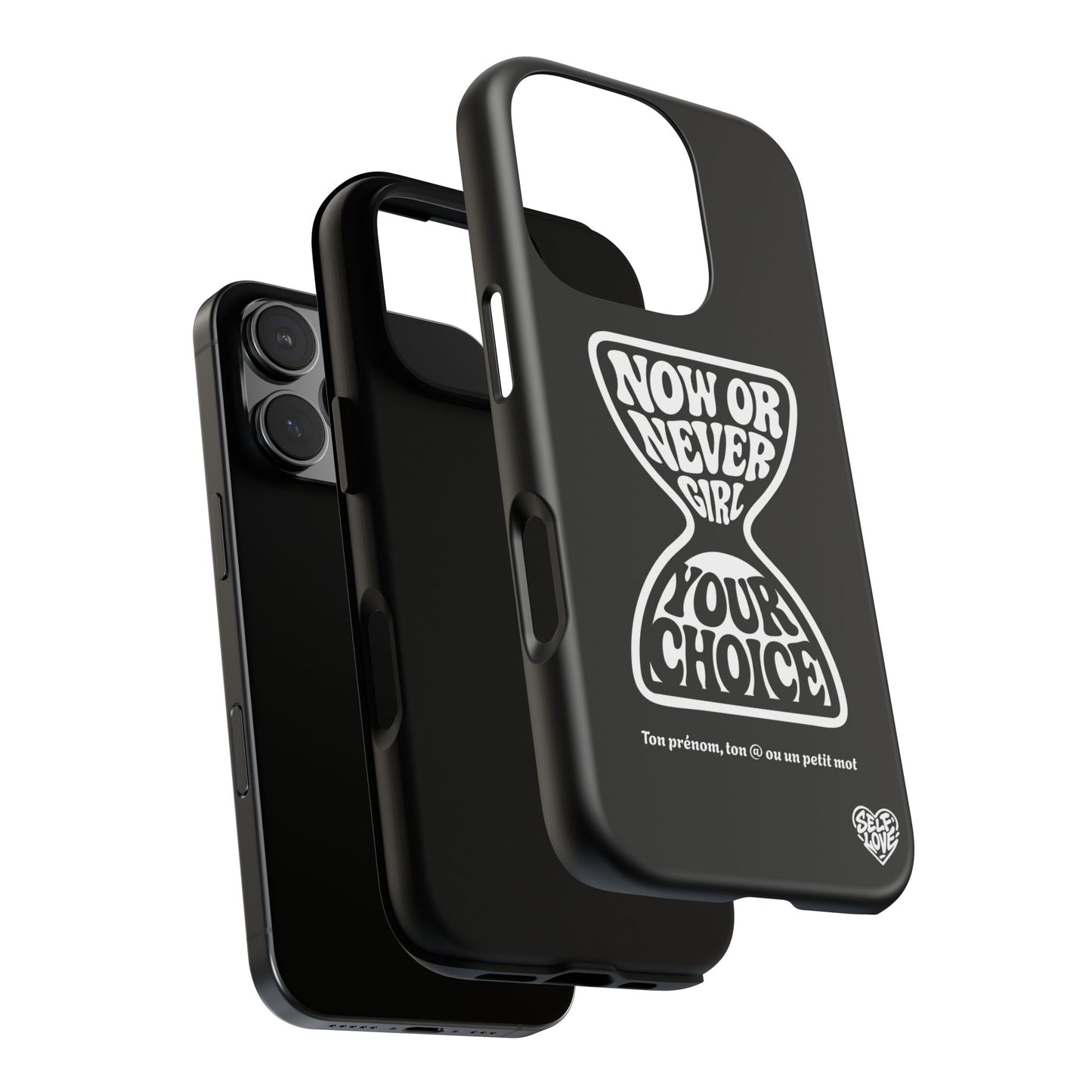 Now Or Never Girl - Coque iPhone (noir)