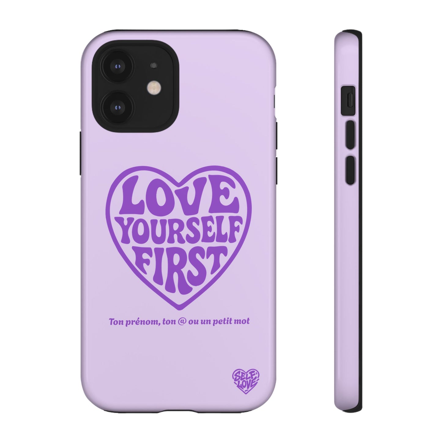 Love Yourself First - Coque iPhone (violet)