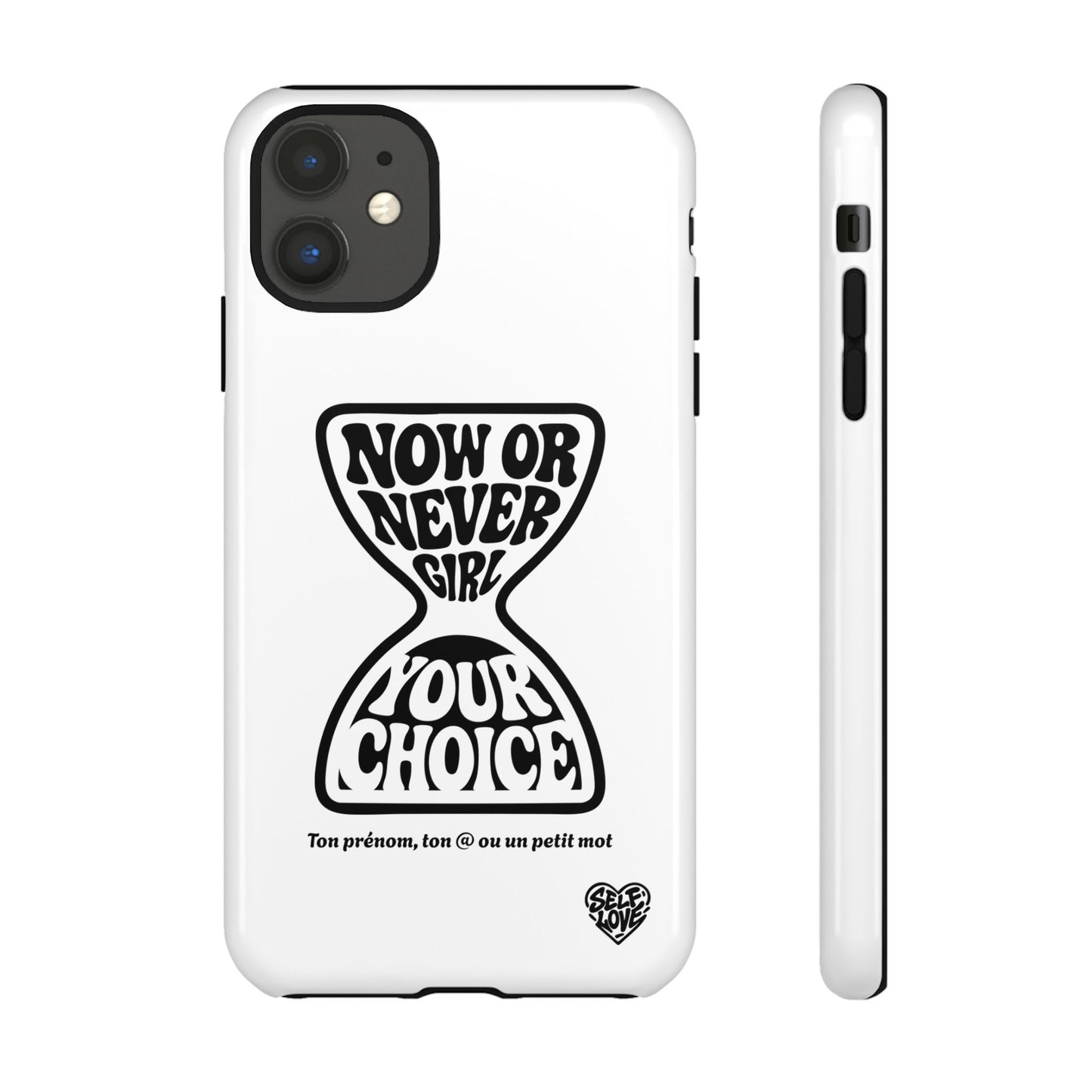 Now Or Never Girl - Coque iPhone (blanc)