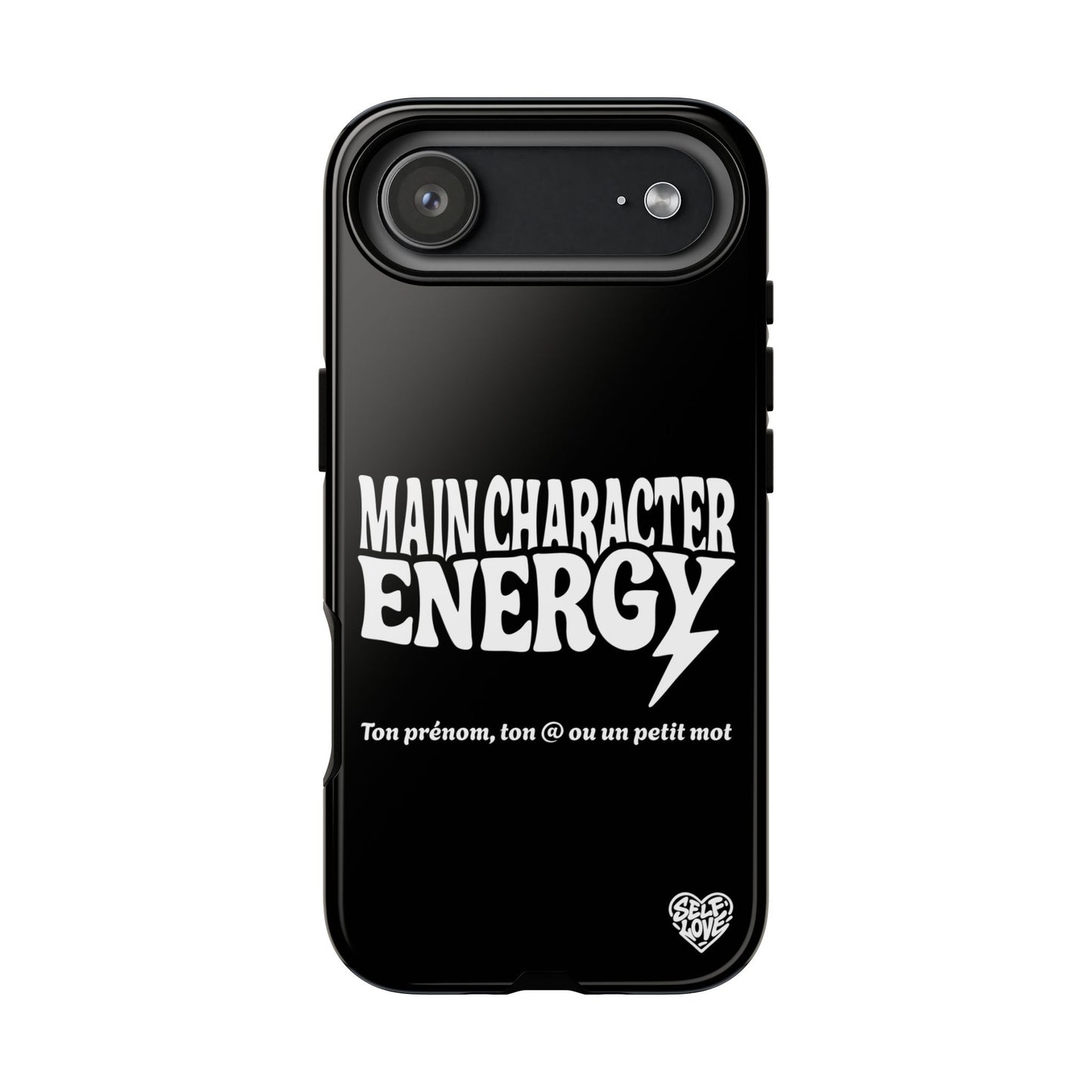 Main Character Energy - Coque iPhone (noir)