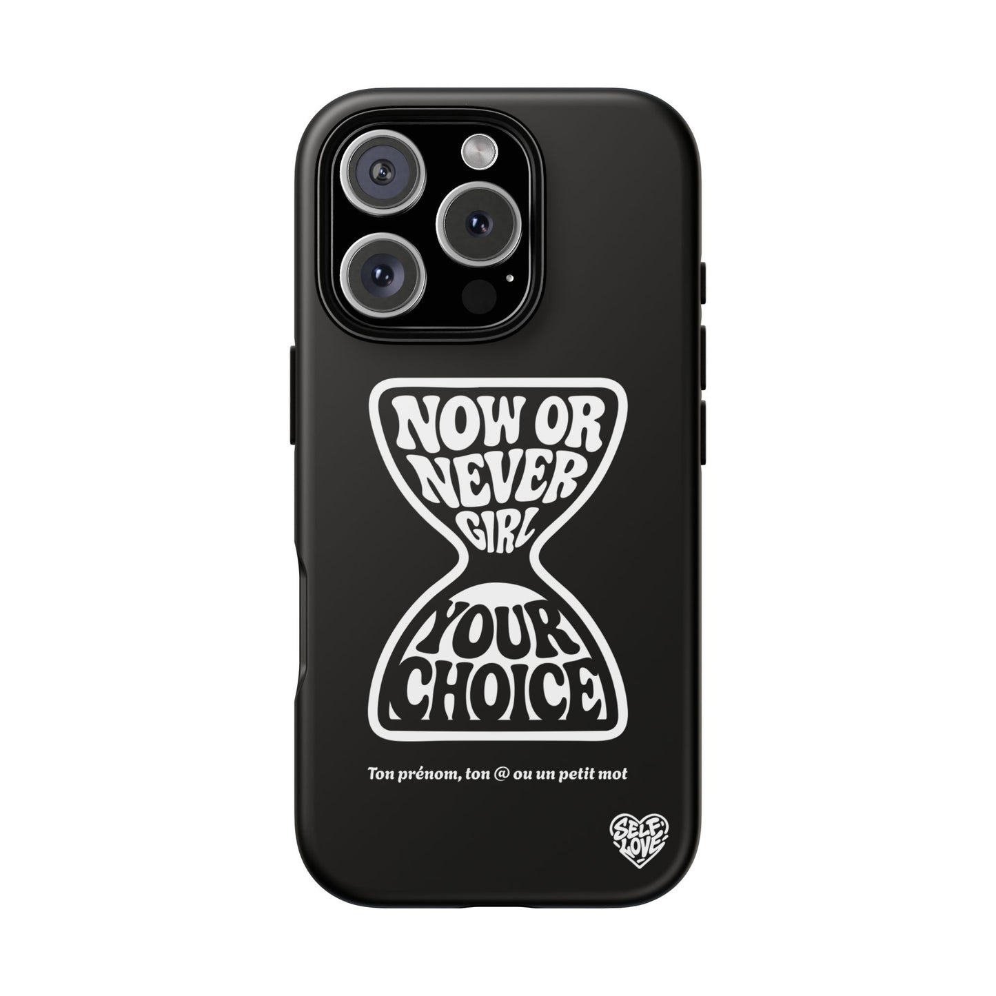 Now Or Never Girl - Coque iPhone (noir)