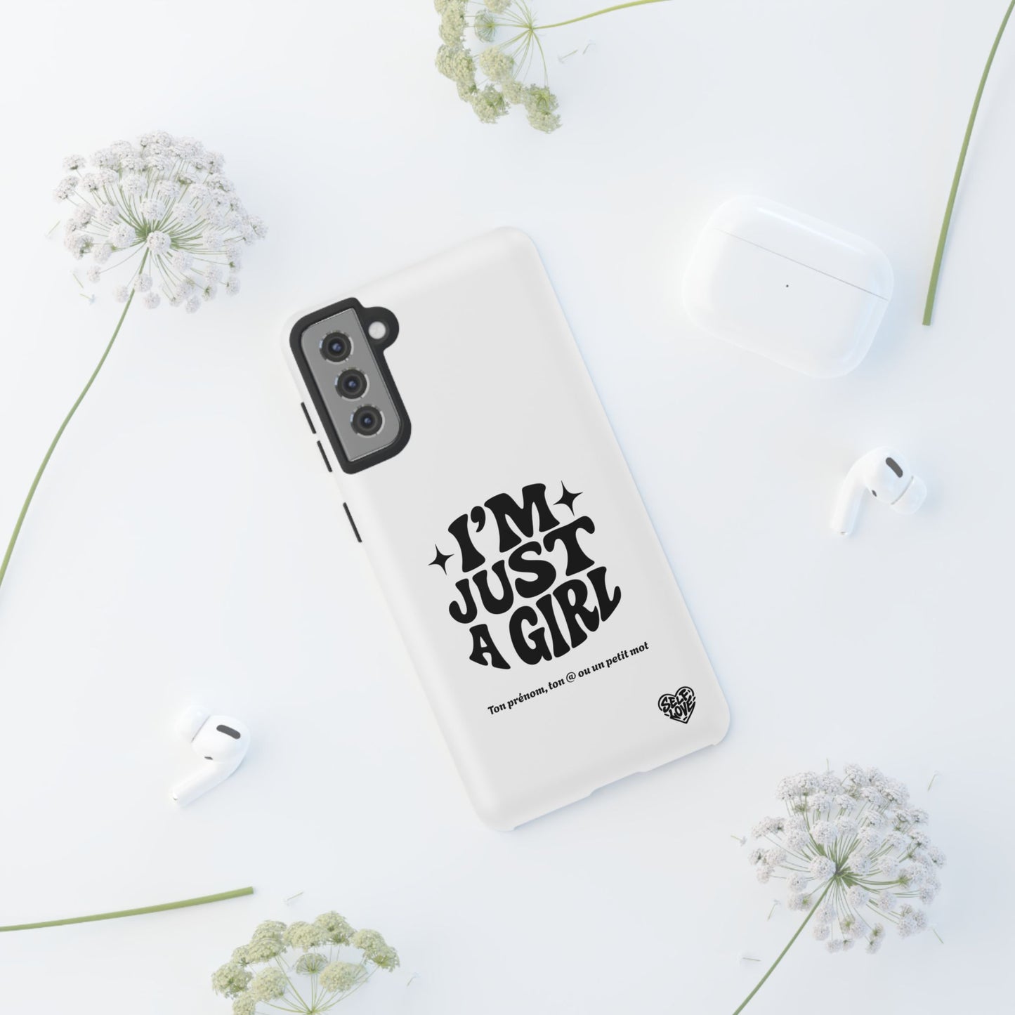Im Just A Girl - Coque Samsung (blanc)