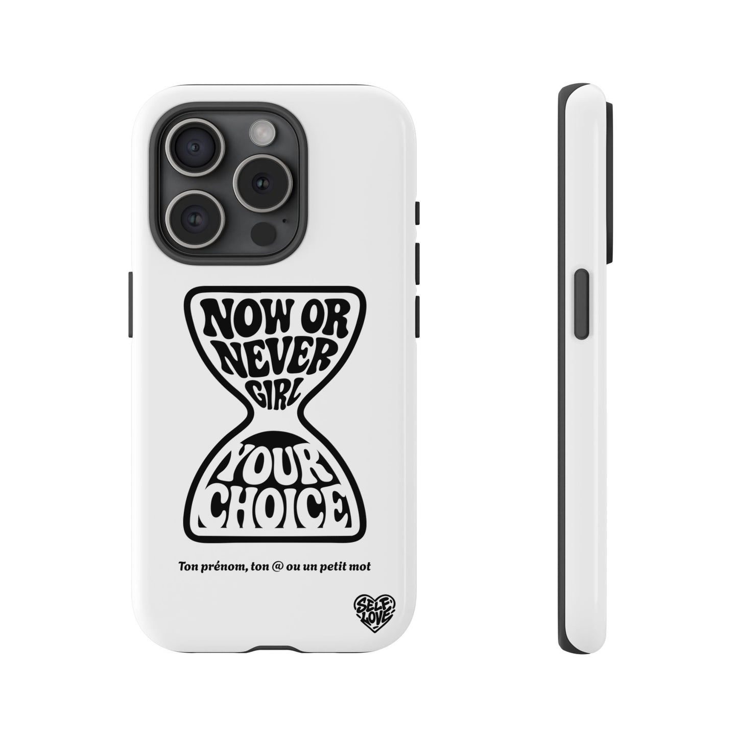 Now Or Never Girl - Coque iPhone (blanc)