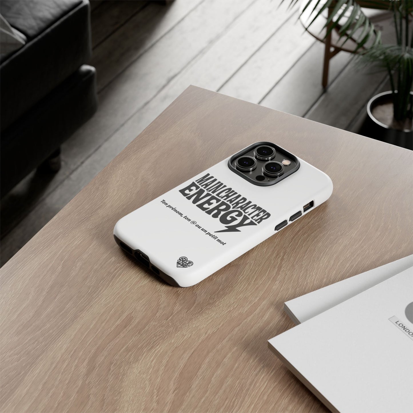Main Character Energy - Coque iPhone (blanc)