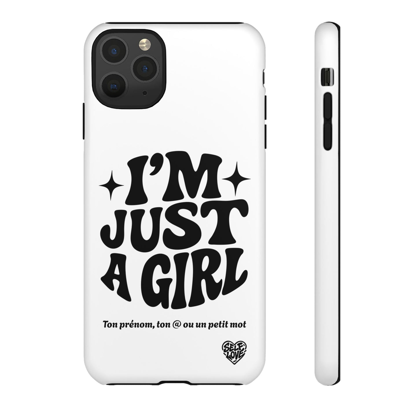 Im Just A Girl - Coque iPhone (blanc)