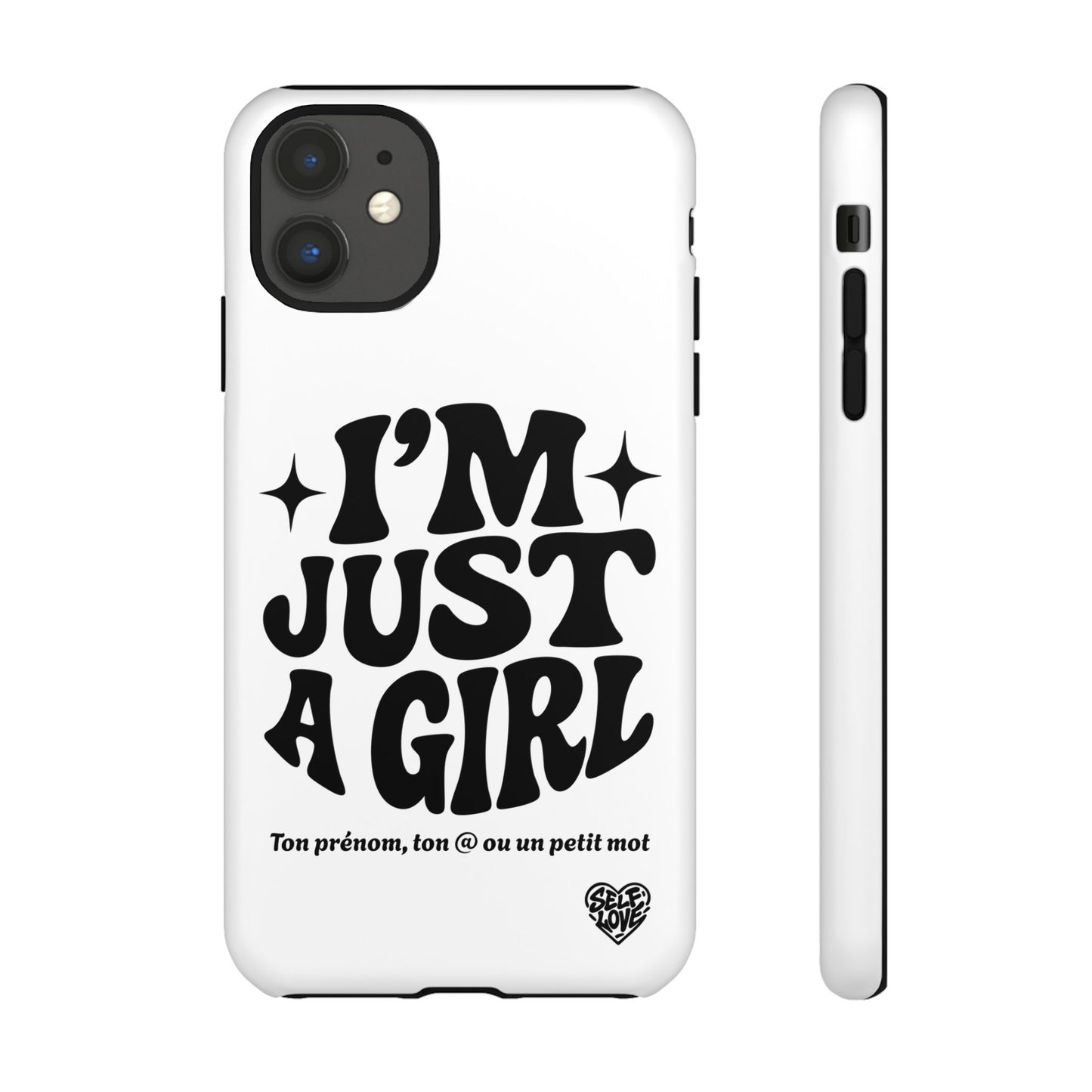 Im Just A Girl - Coque iPhone (blanc)