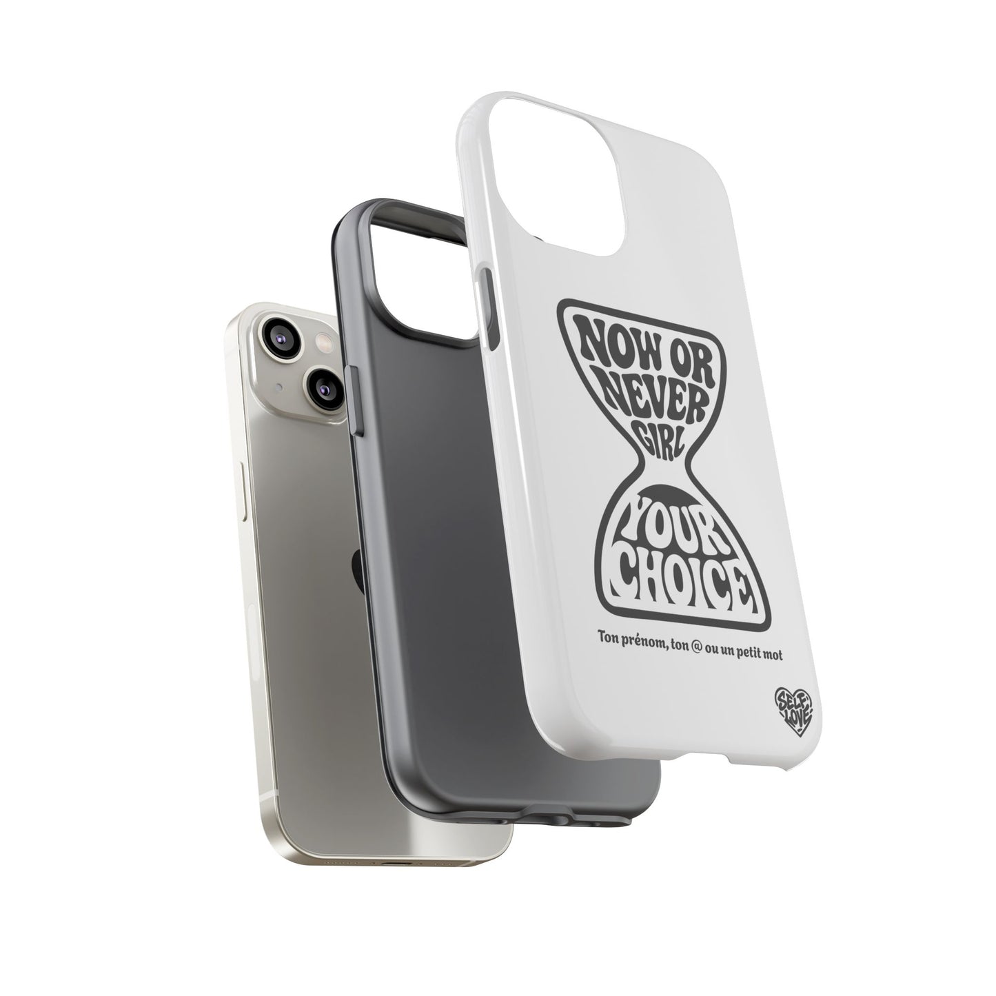 Now Or Never Girl - Coque iPhone (blanc)
