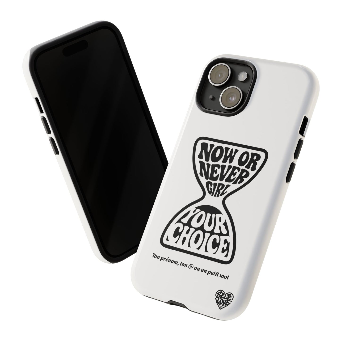 Now Or Never Girl - Coque iPhone (blanc)
