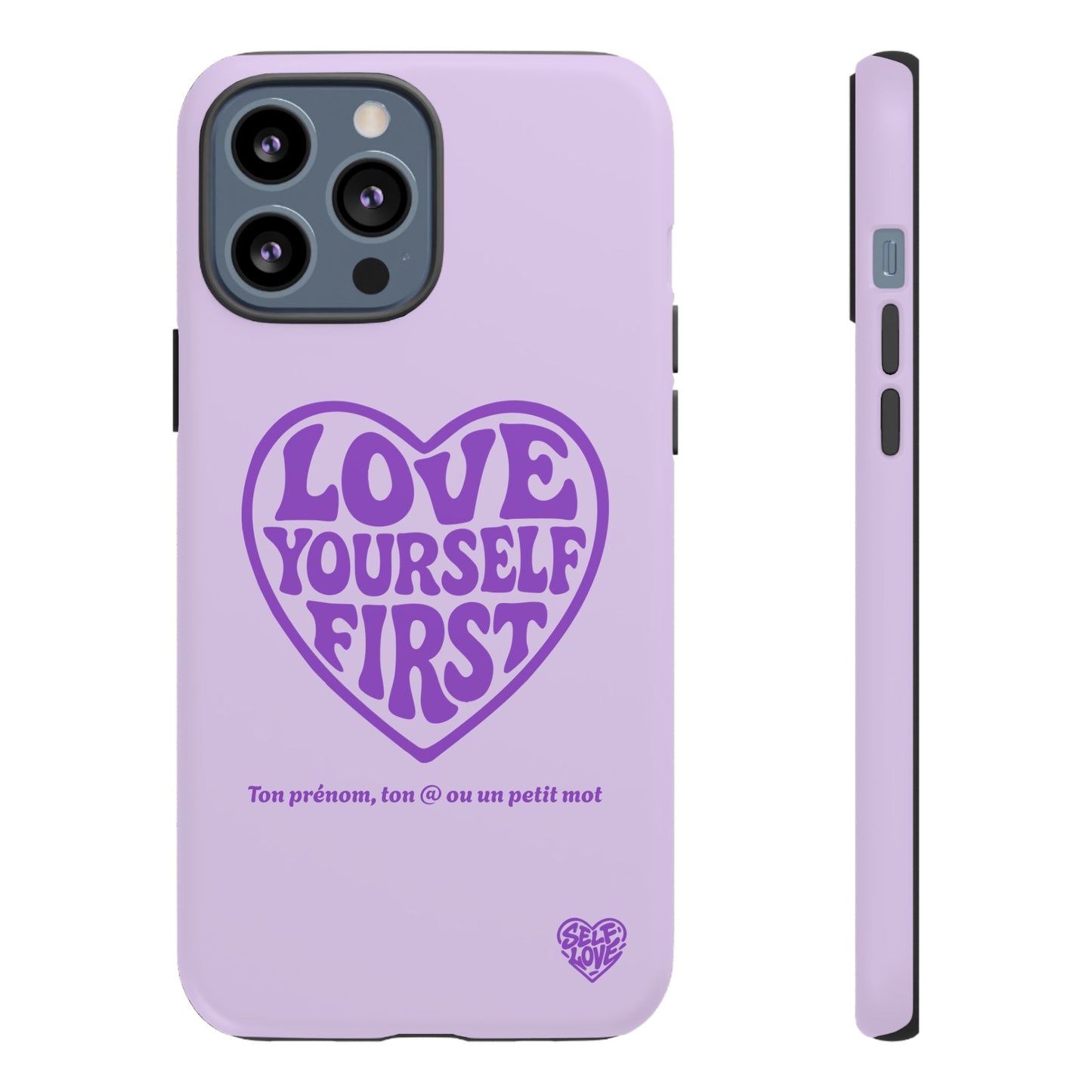 Love Yourself First - Coque iPhone (violet)