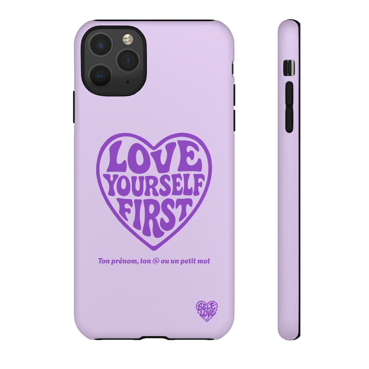 Love Yourself First - Coque iPhone (violet)