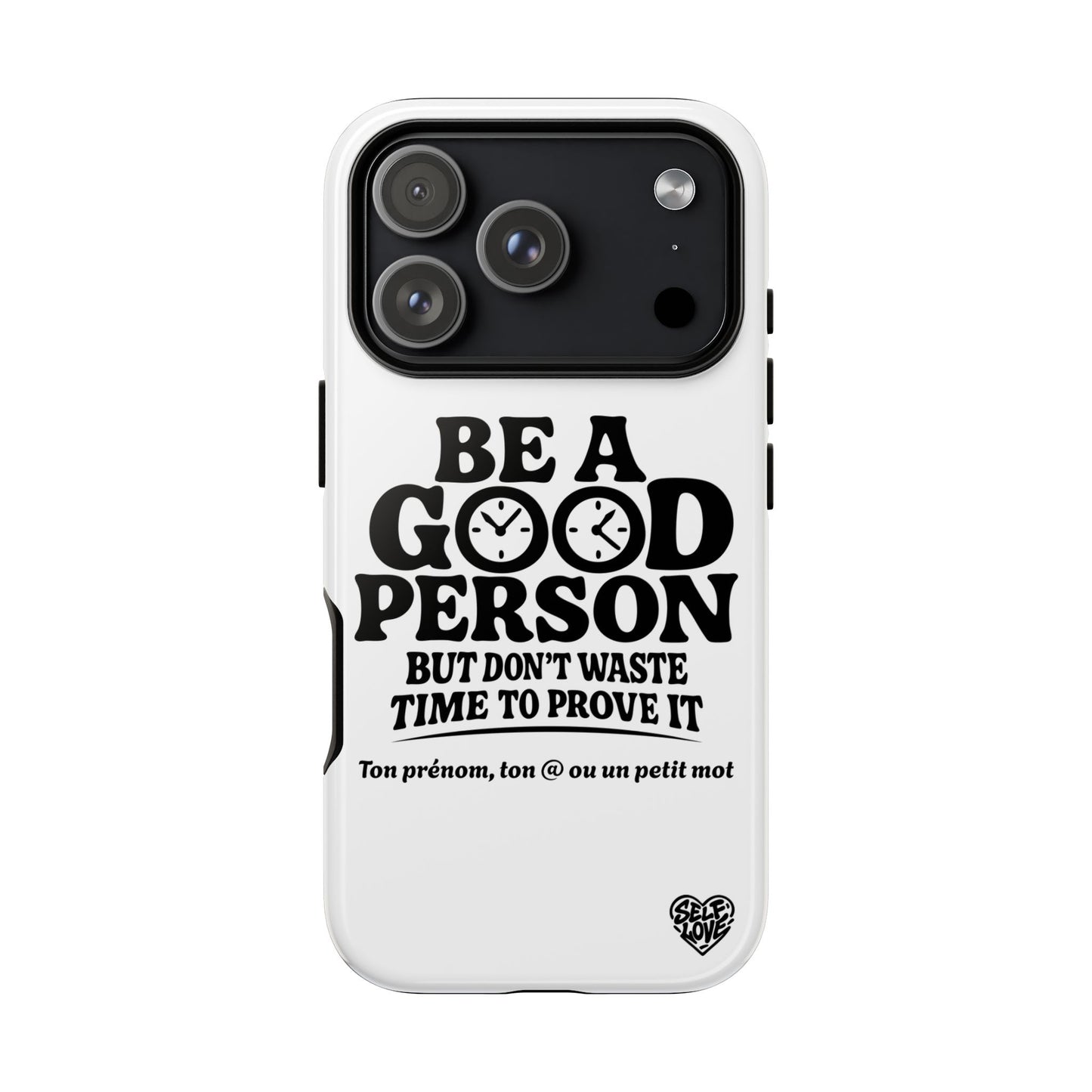Be A Good Person - Coque iPhone (blanc)