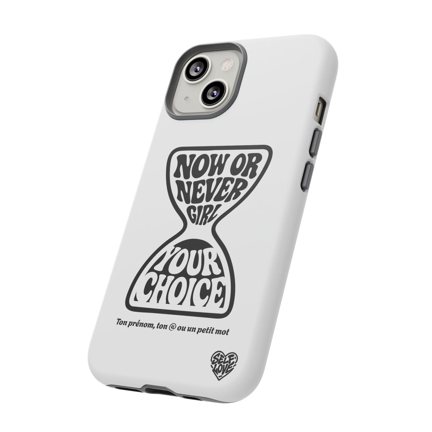 Now Or Never Girl - Coque iPhone (blanc)