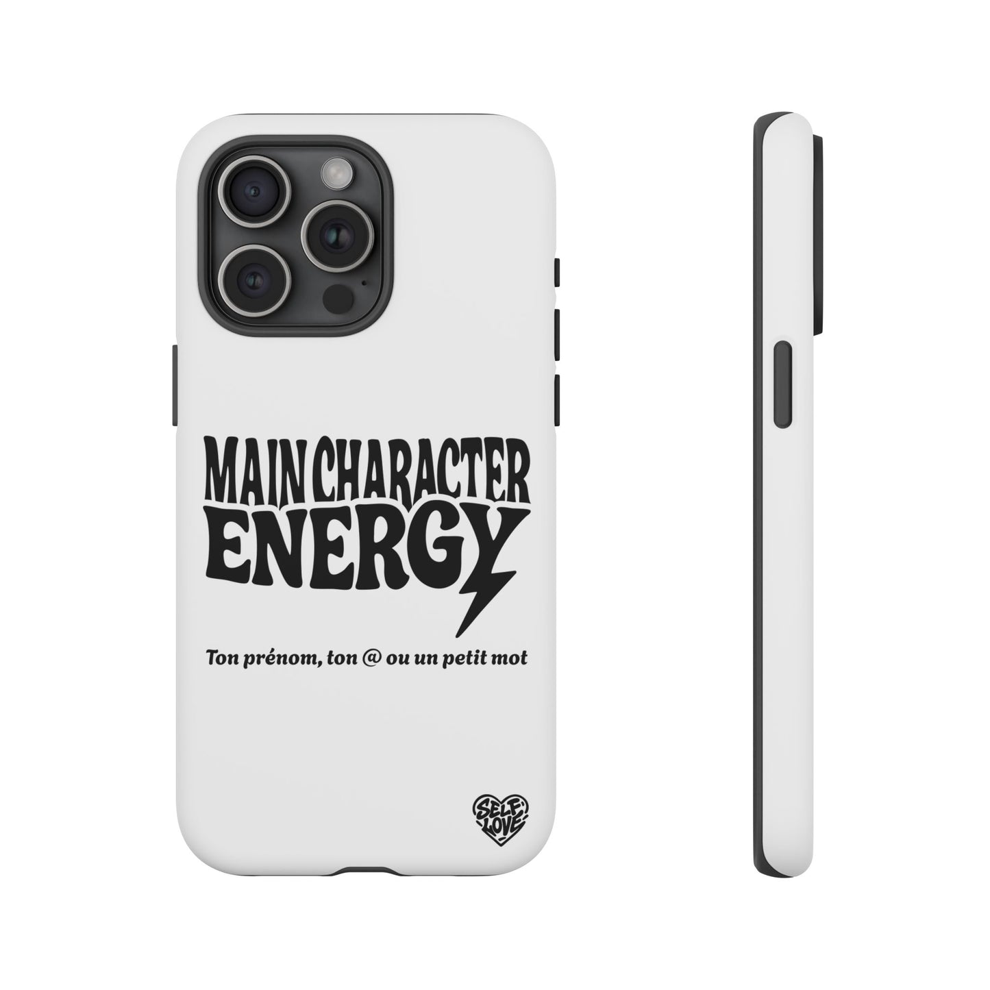 Main Character Energy - Coque iPhone (blanc)