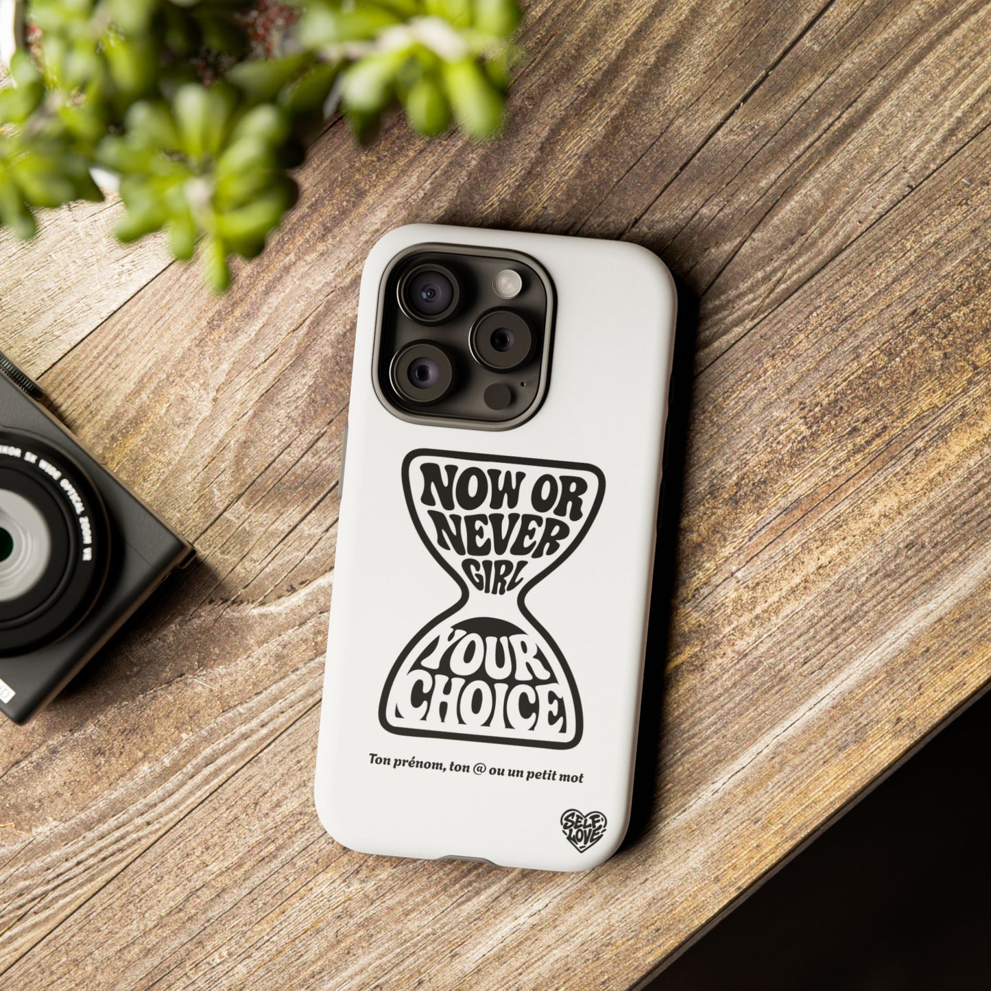 Now Or Never Girl - Coque iPhone (blanc)