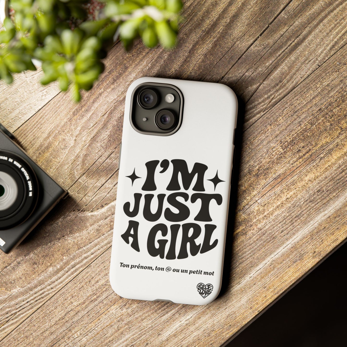 Im Just A Girl - Coque iPhone (blanc)
