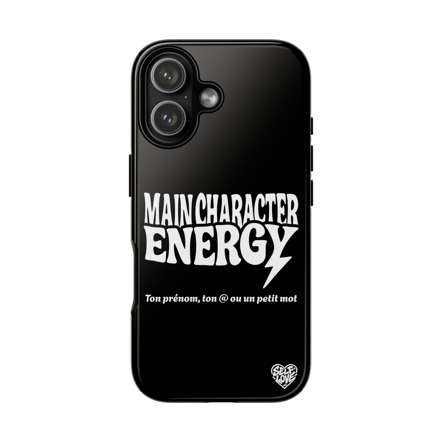 Main Character Energy - Coque iPhone (noir)