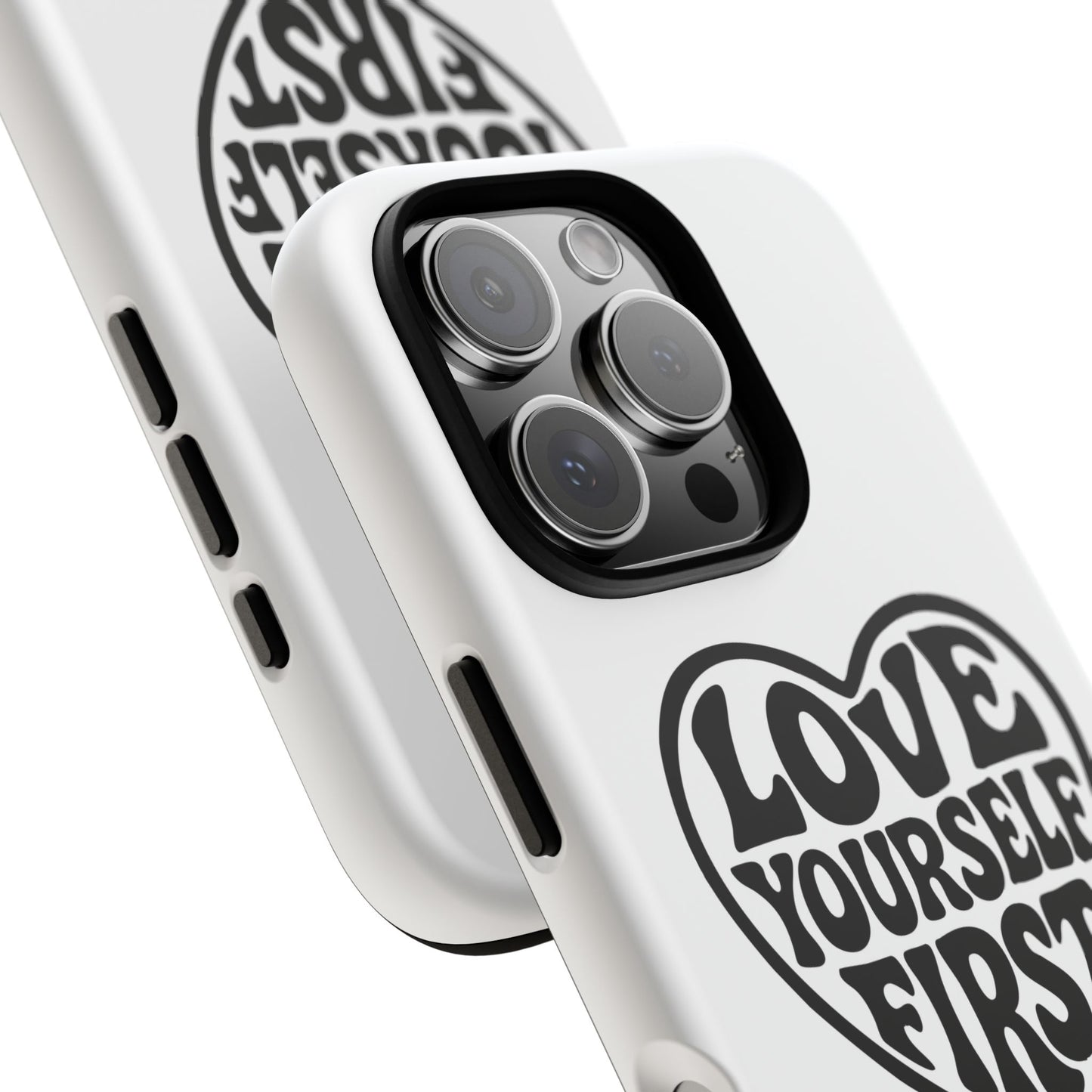 Love Yourself First - Coque iPhone (blanc)