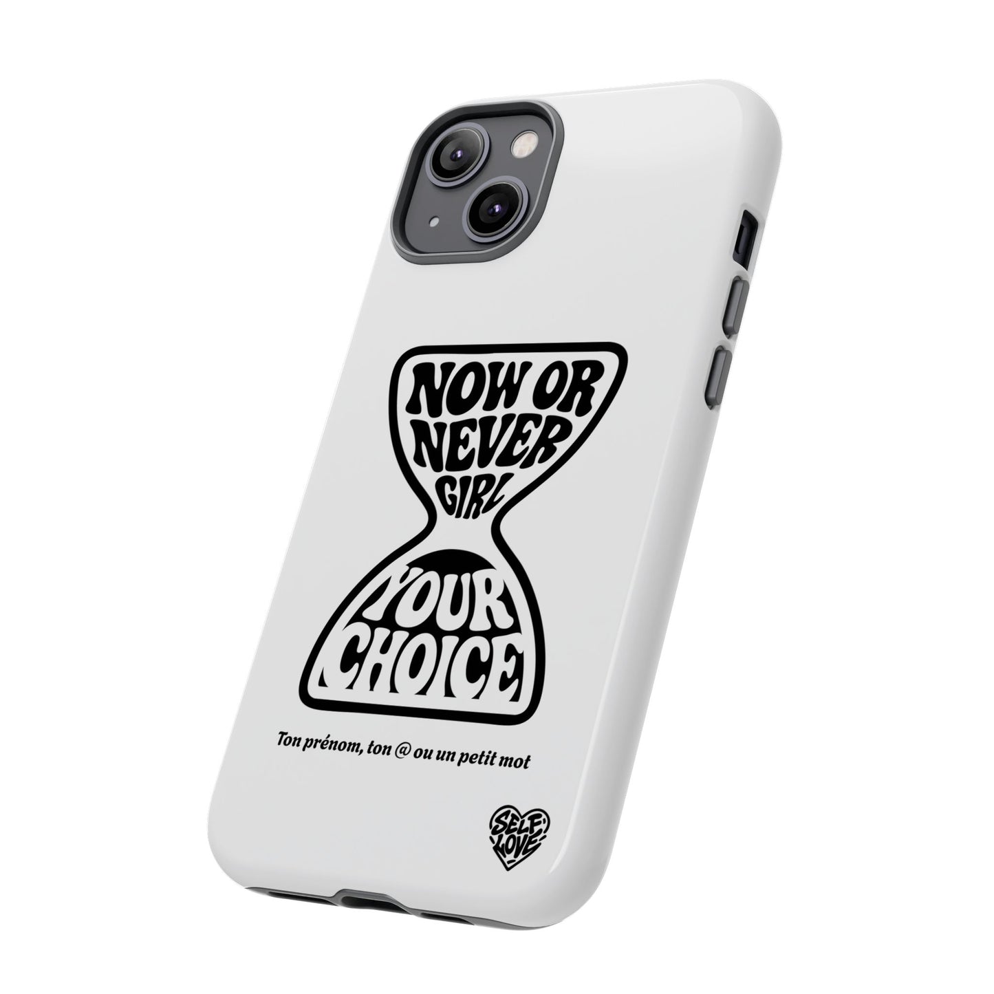 Now Or Never Girl - Coque iPhone (blanc)