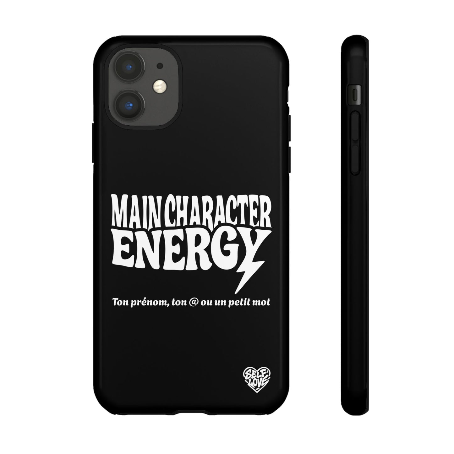 Main Character Energy - Coque iPhone (noir)